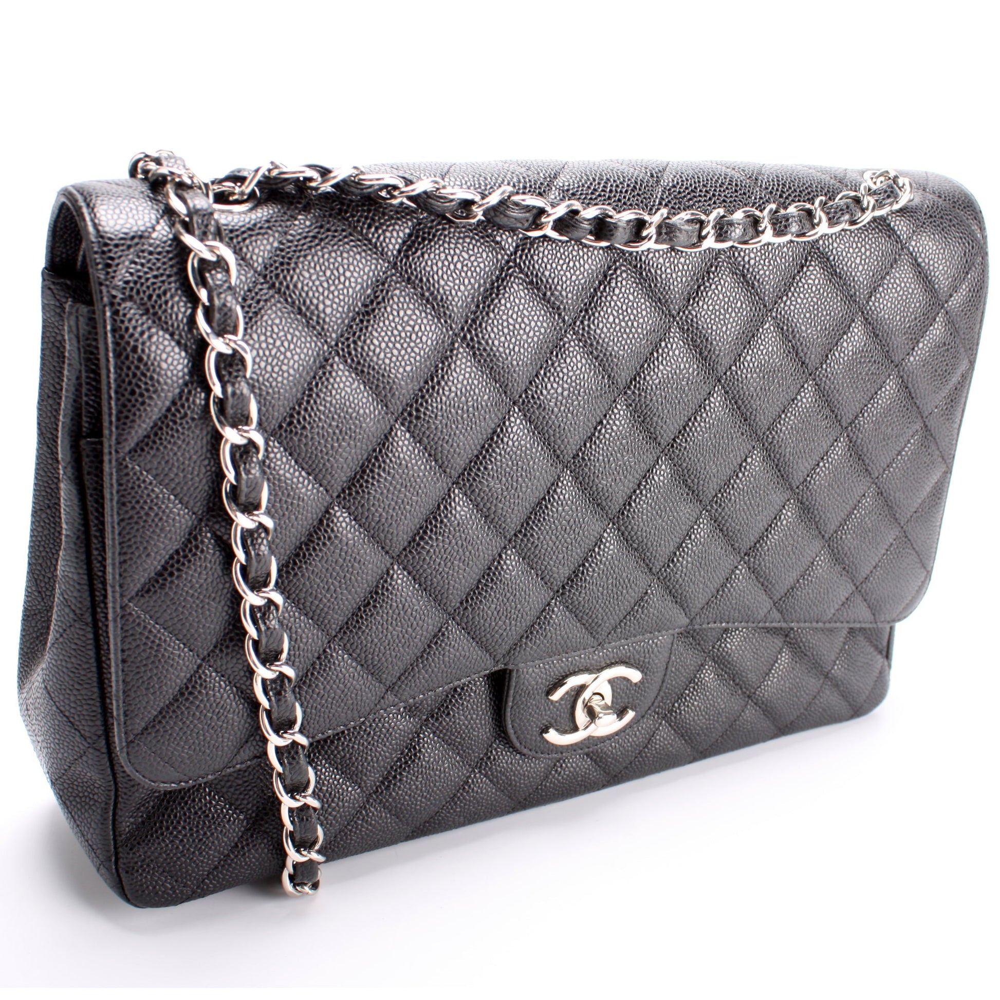 Chanel Classic Flap Maxi Caviar 17-20M Handbag
