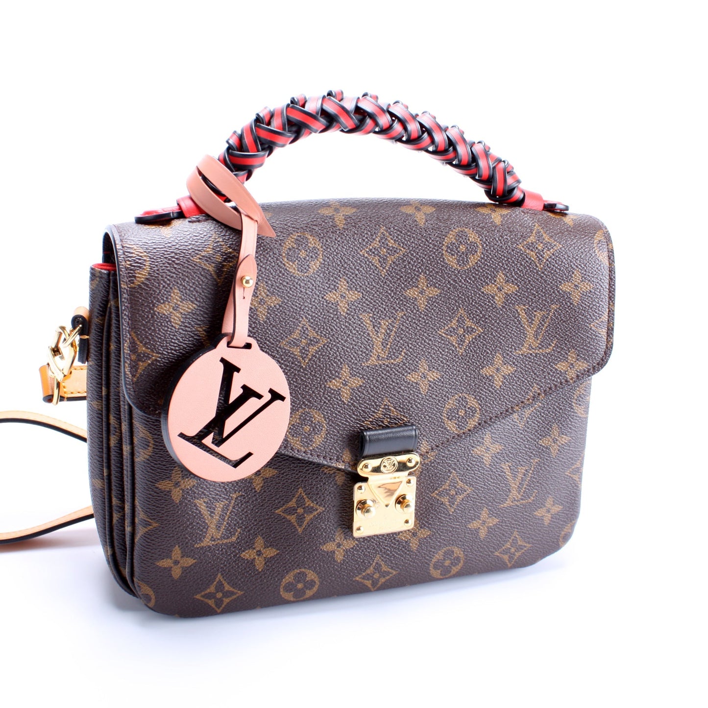 Louis Vuitton Pochette Metis Braided Monogram Clutch Bag