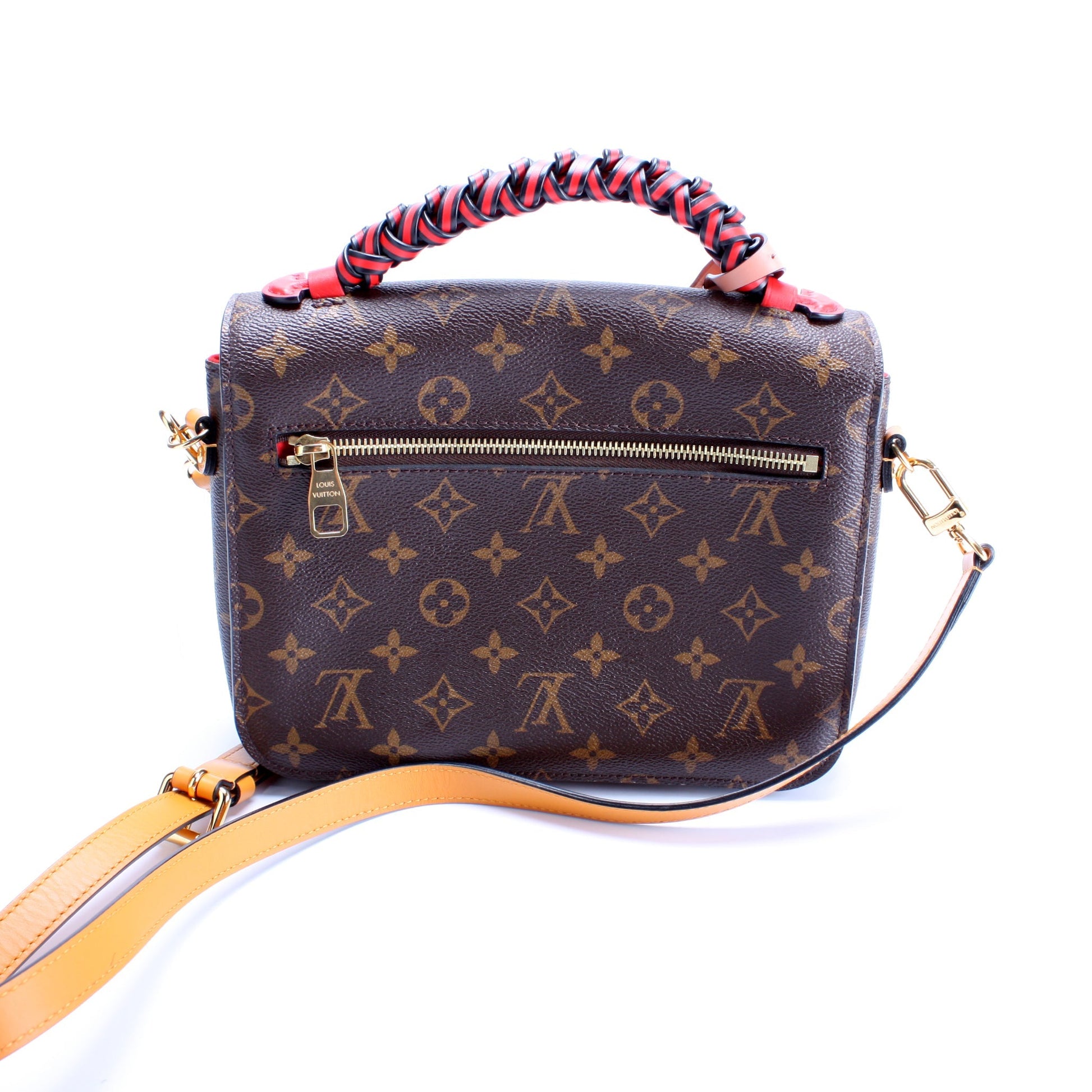 Louis Vuitton Pochette Metis Braided Monogram Clutch Bag