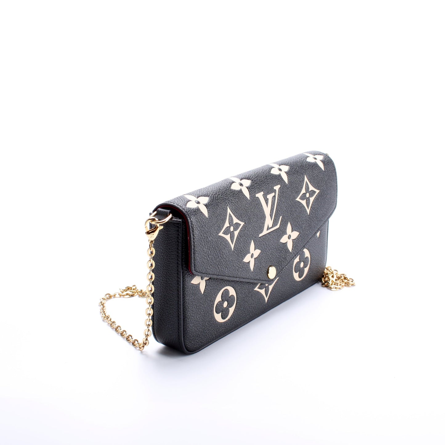 Louis Vuitton Pochette Felicie Bicolore Empreinte Clutch Bag