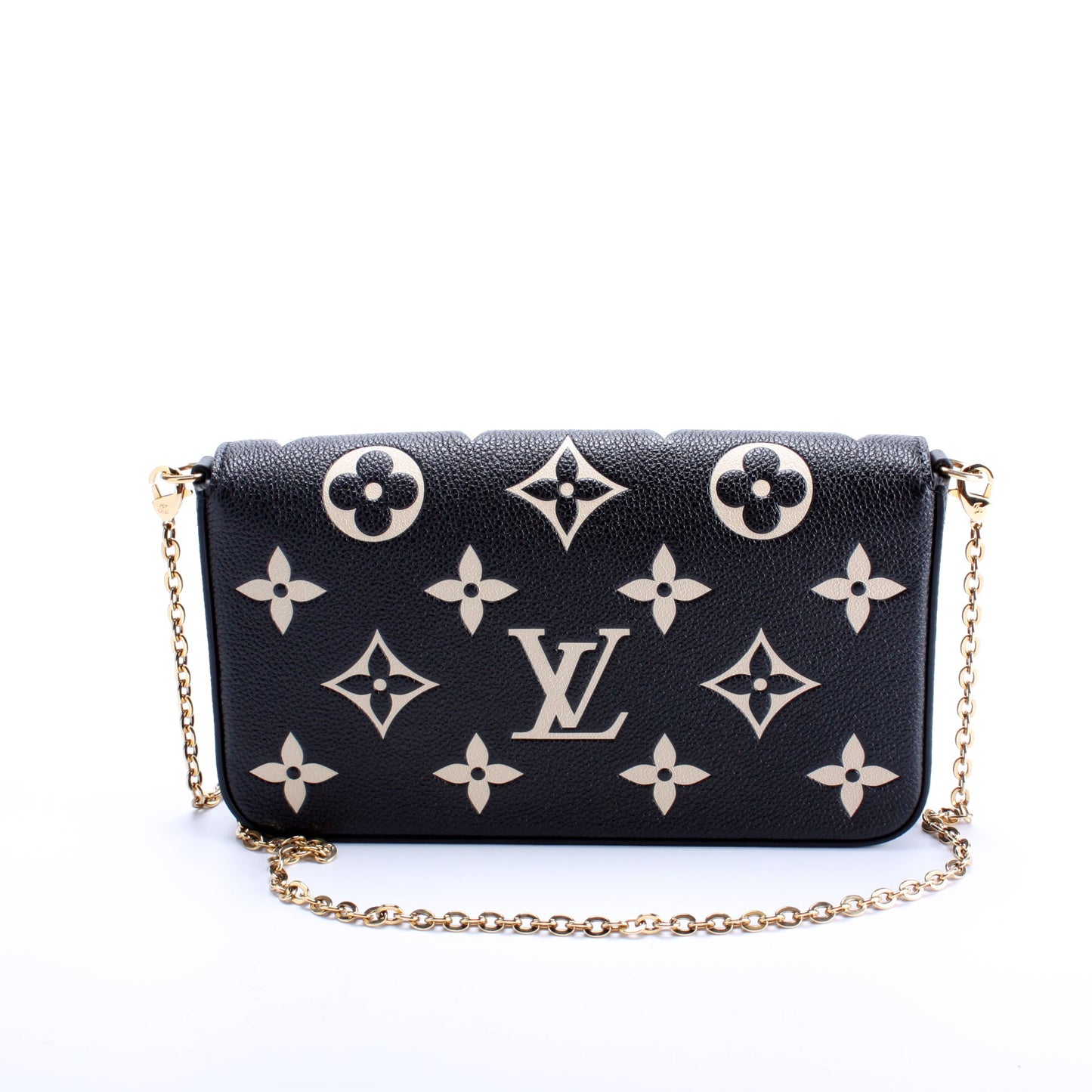 Louis Vuitton Pochette Felicie Bicolore Empreinte Clutch Bag