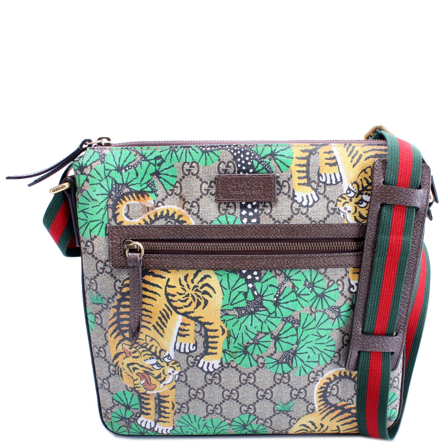 Gucci GG Supreme Bengal Tiger Messenger Small Travel Bag