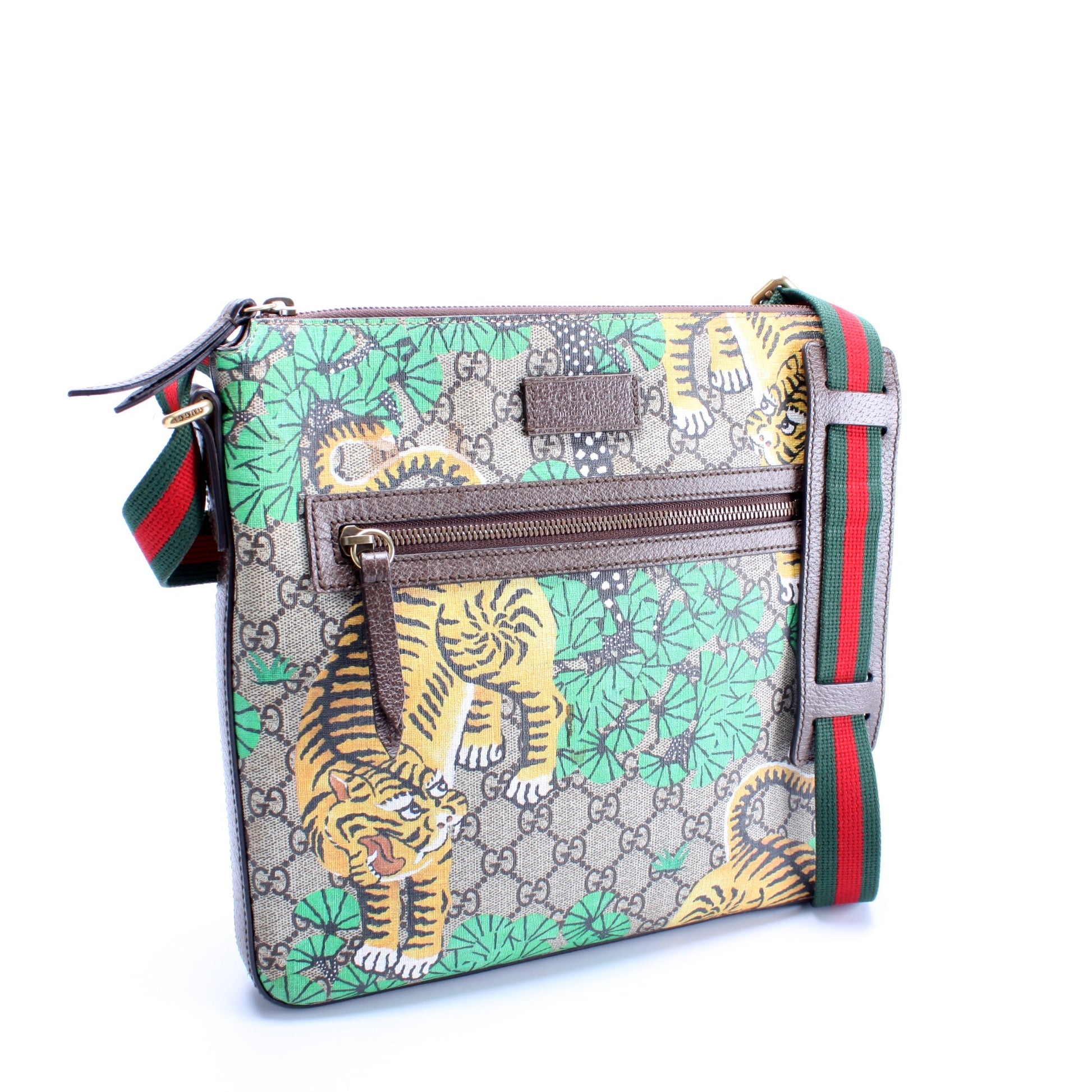 Gucci GG Supreme Bengal Tiger Messenger Small Travel Bag