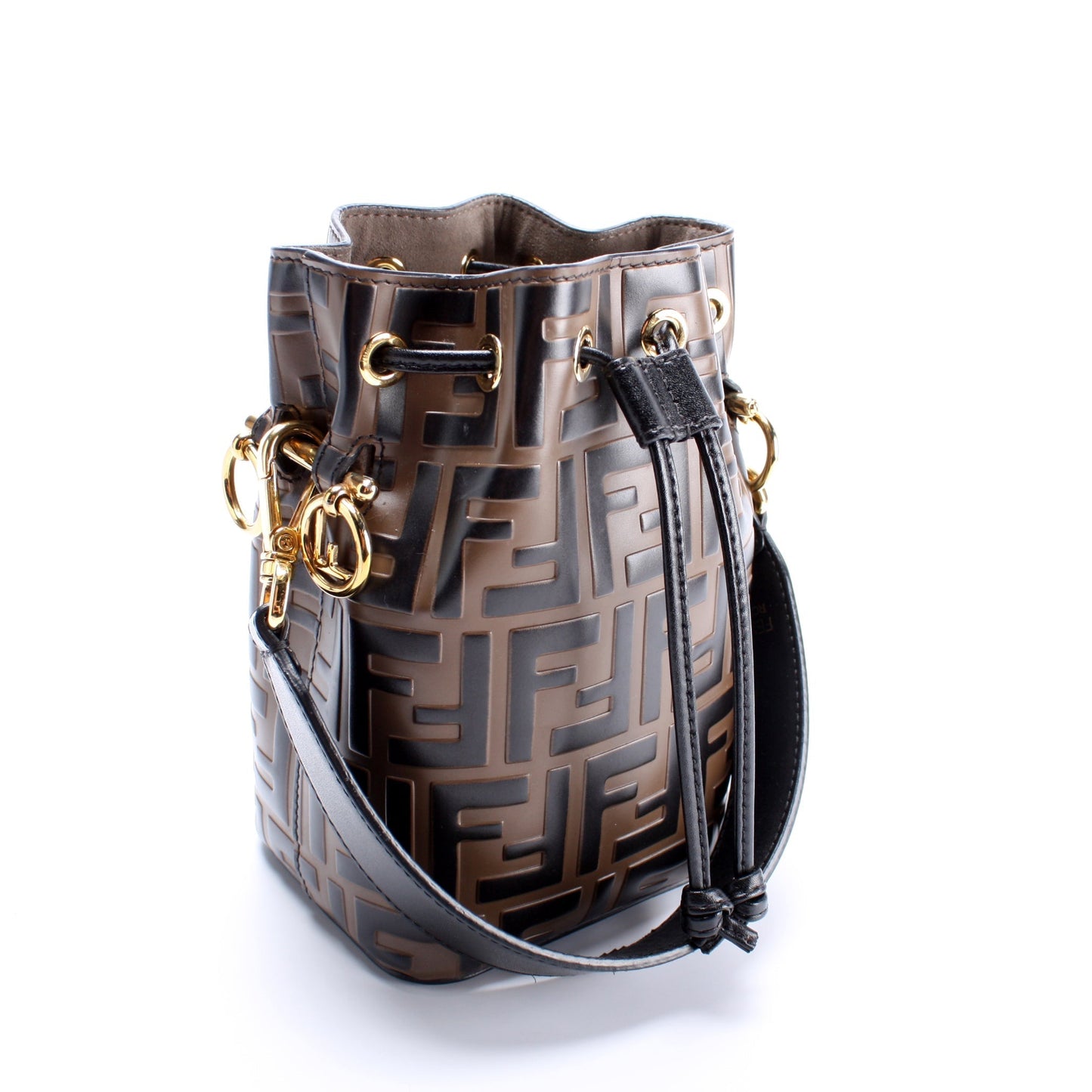 Fendi Mon Tresor Ff Bag Leather Mini Bucket Bucket Bag