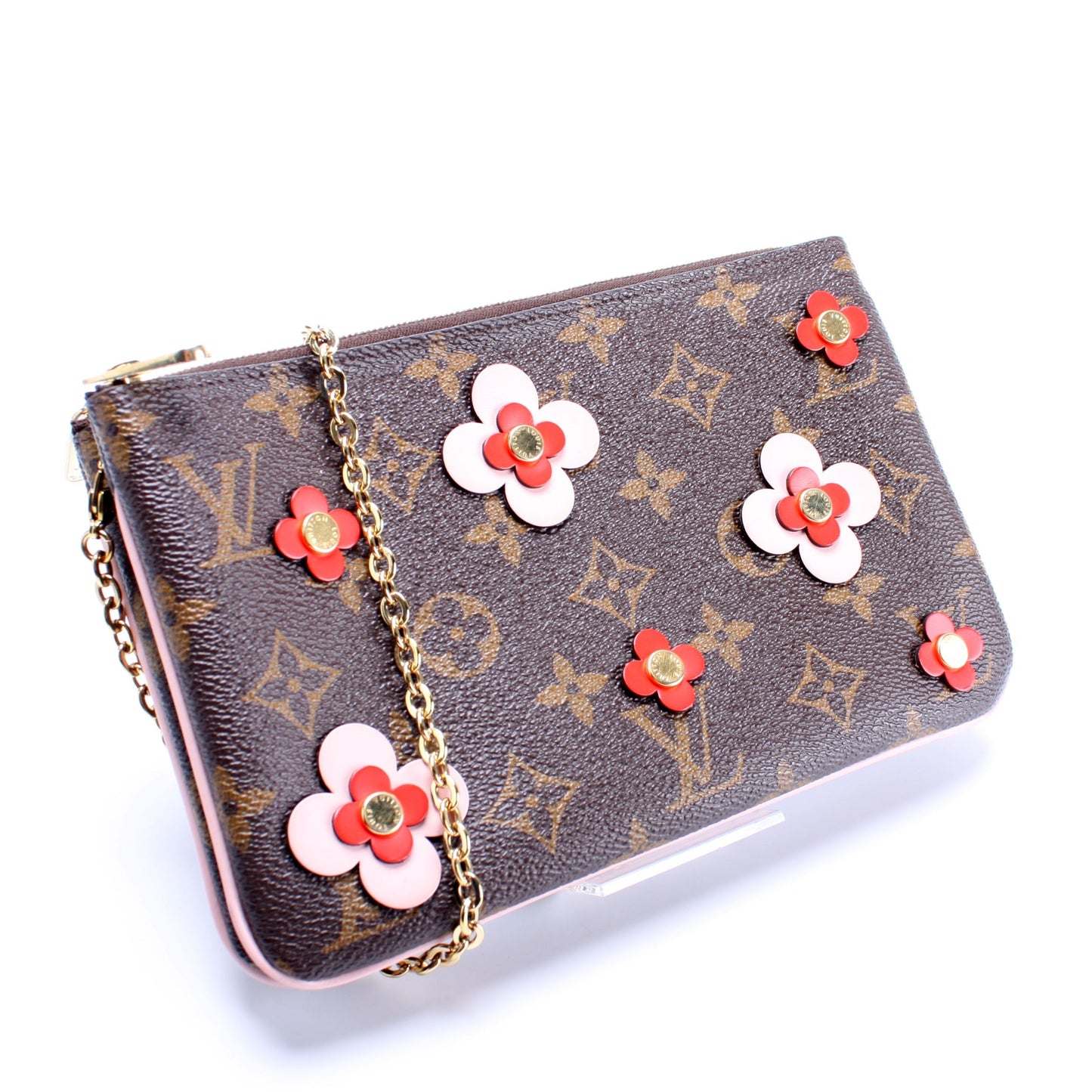 Louis Vuitton Double Zip Pochette Blooming Flowers Clutch Bag