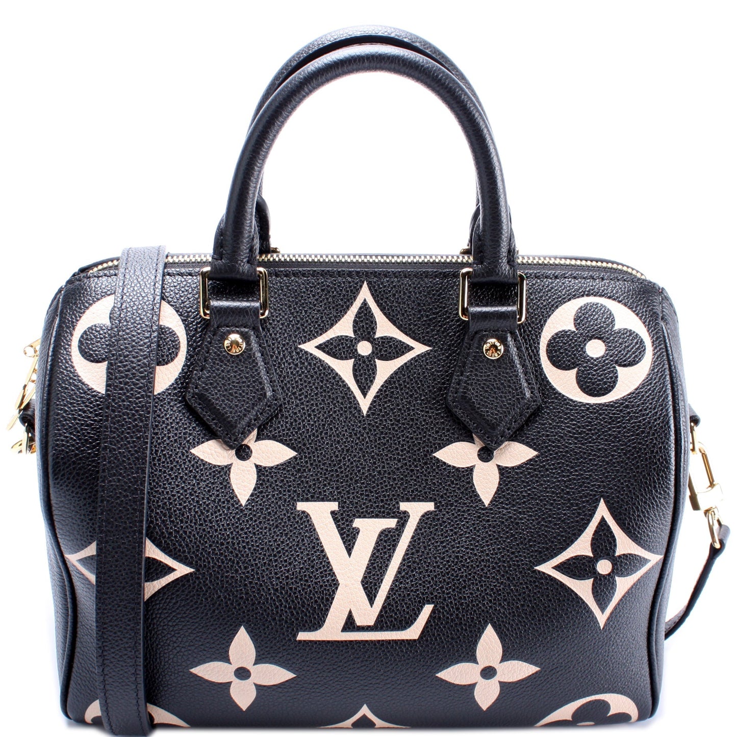 Louis Vuitton Speedy 25 Bandouliere Bicolor Empreinte Handbag