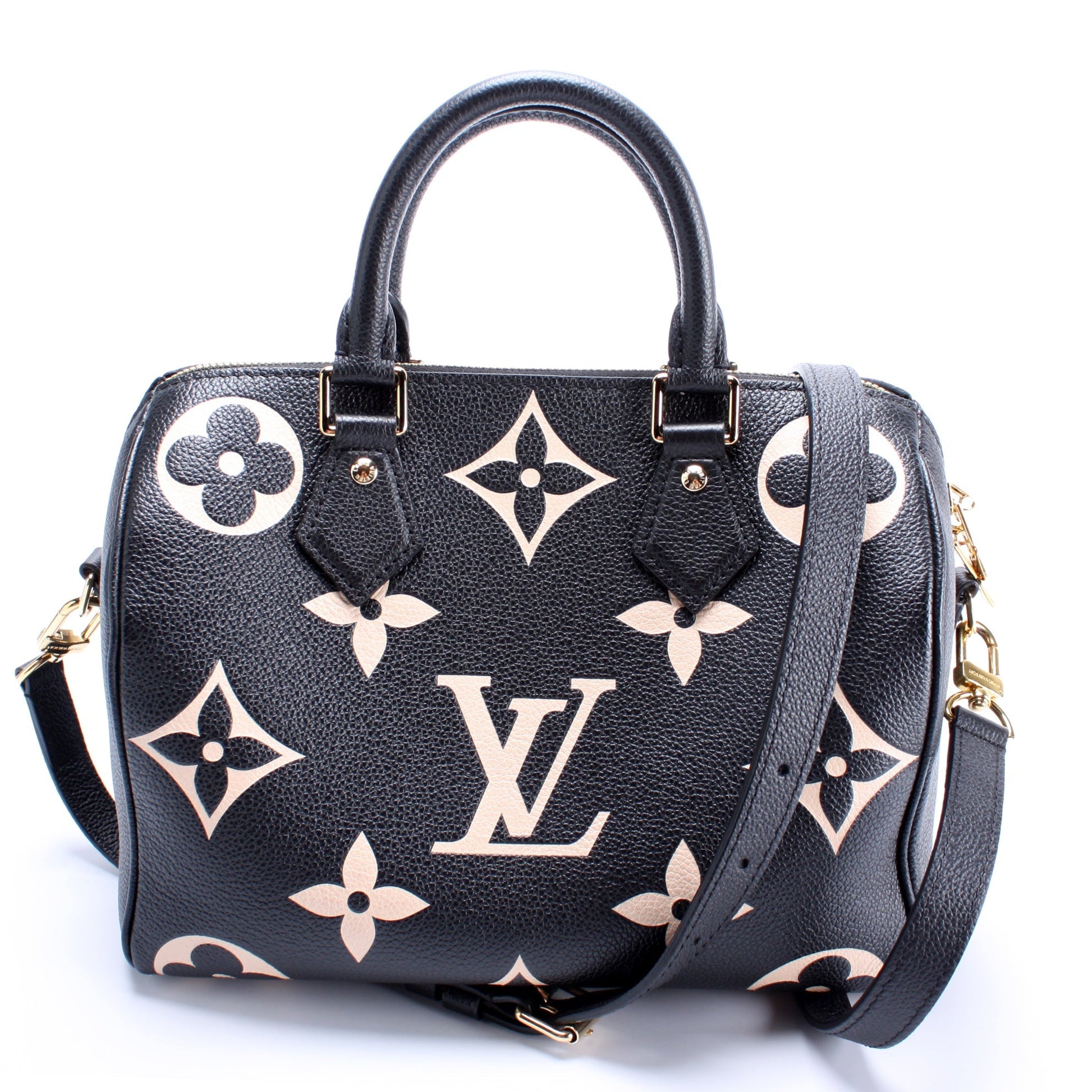 Louis Vuitton Speedy 25 Bandouliere Bicolor Empreinte Handbag
