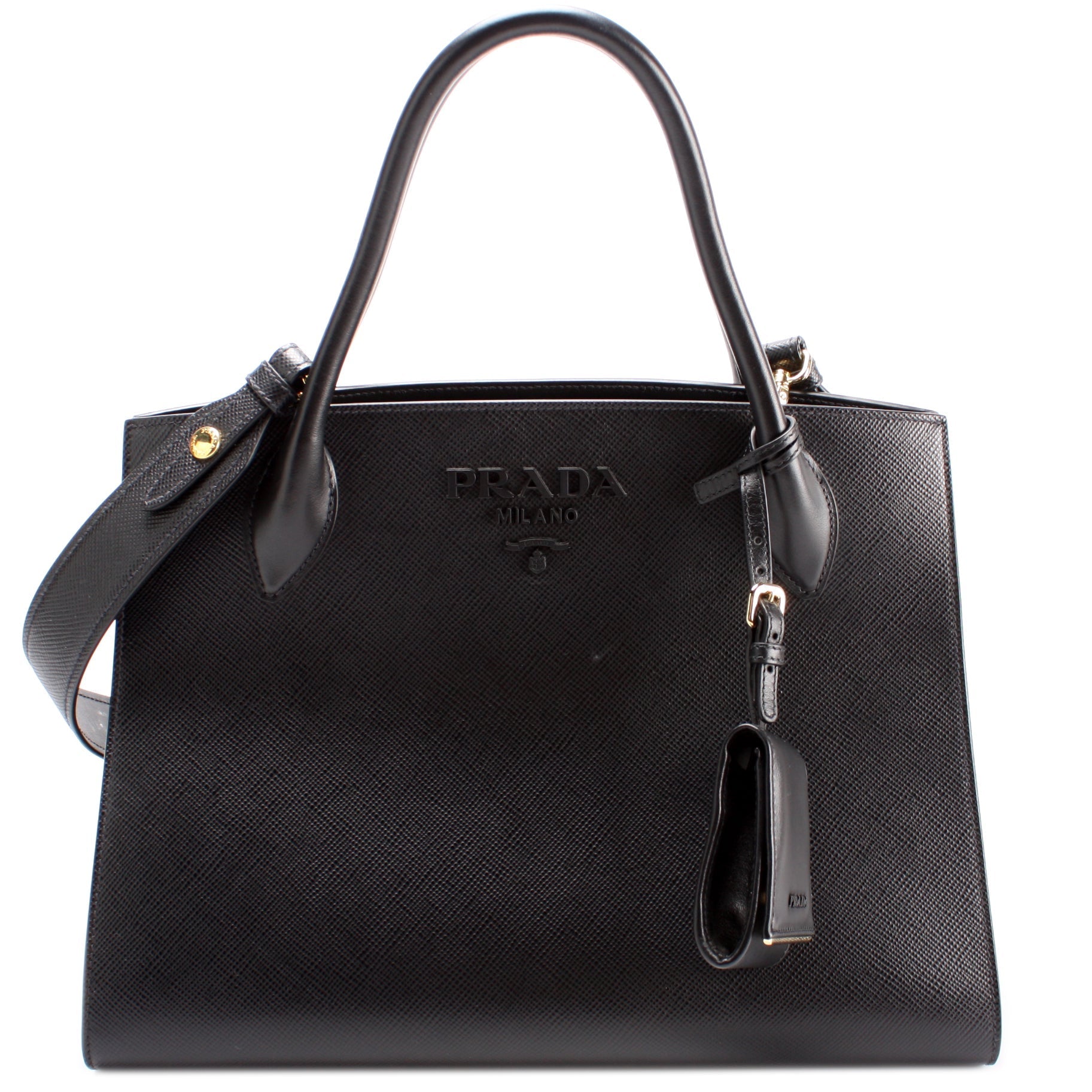 Prada Monochrome Saffiano Tote Bag Medium