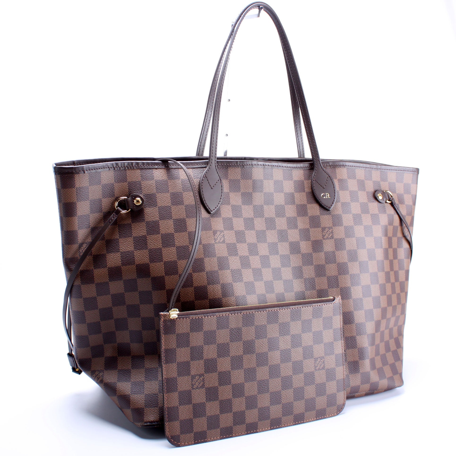 Louis Vuitton Neverfull w GM Ebene Damier Wallet Case