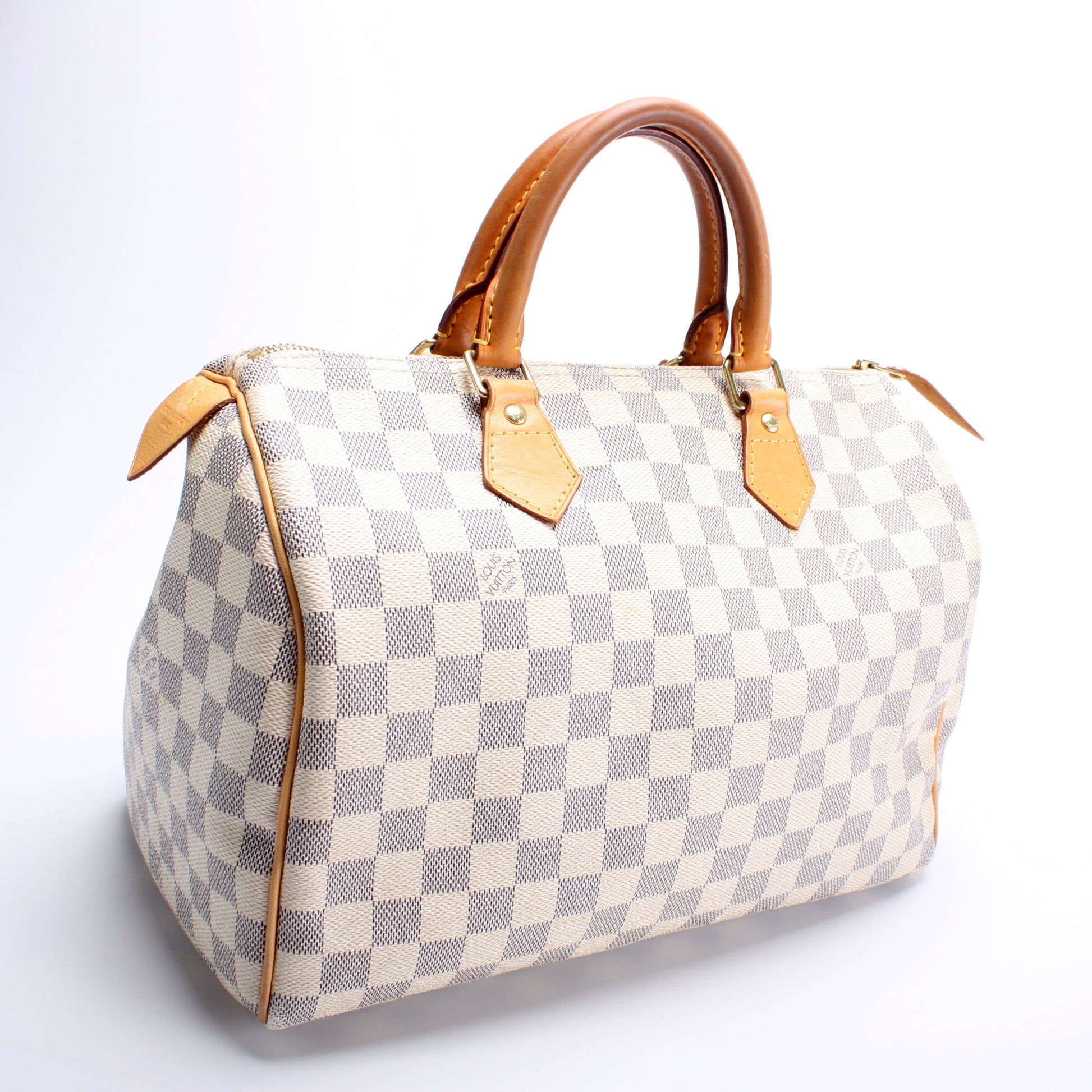 Louis Vuitton Speedy 30 Azur Damier Handbag Azur 17