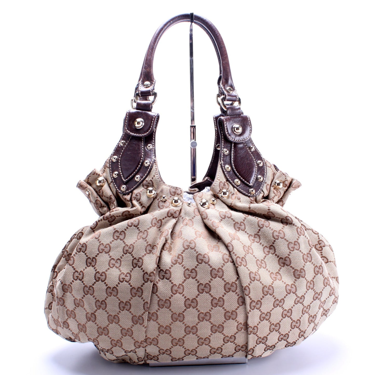 Gucci Studded Pelam Bag Canvas Medium Travel Bag