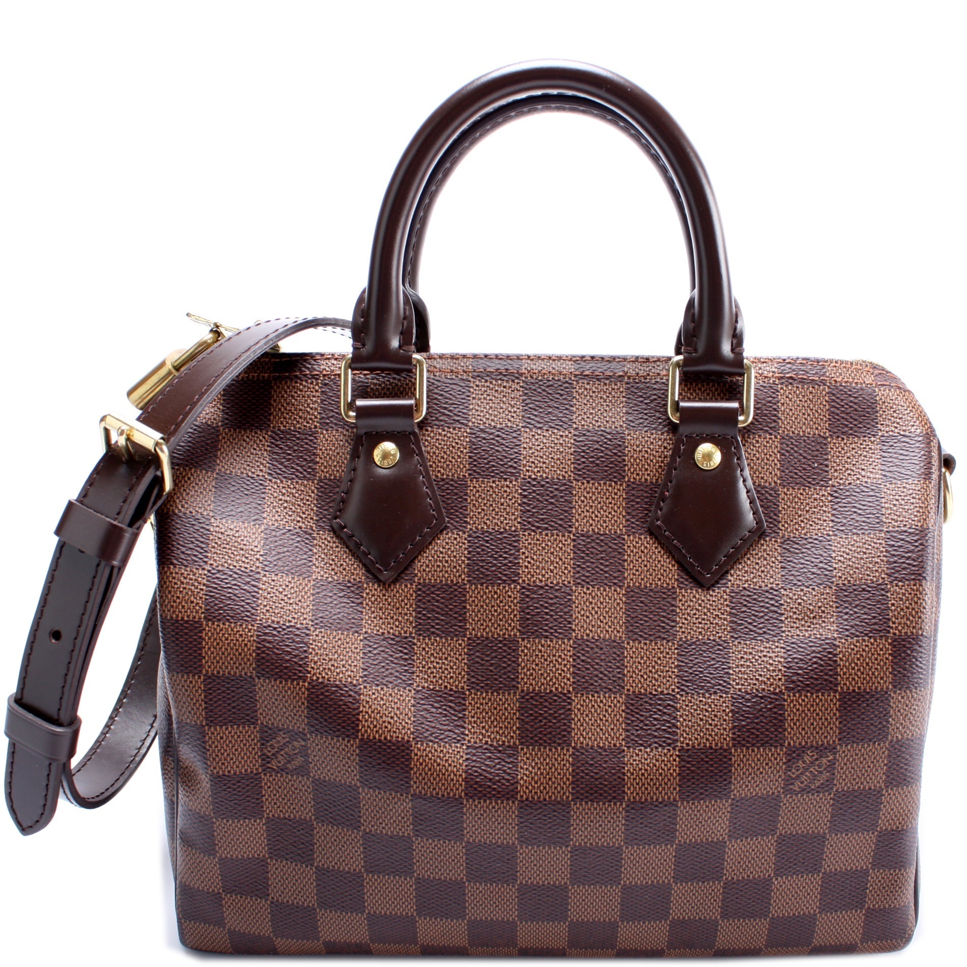 Louis Vuitton Speedy 25 Bandouliere Ebene Damier Handbag Ebene 10