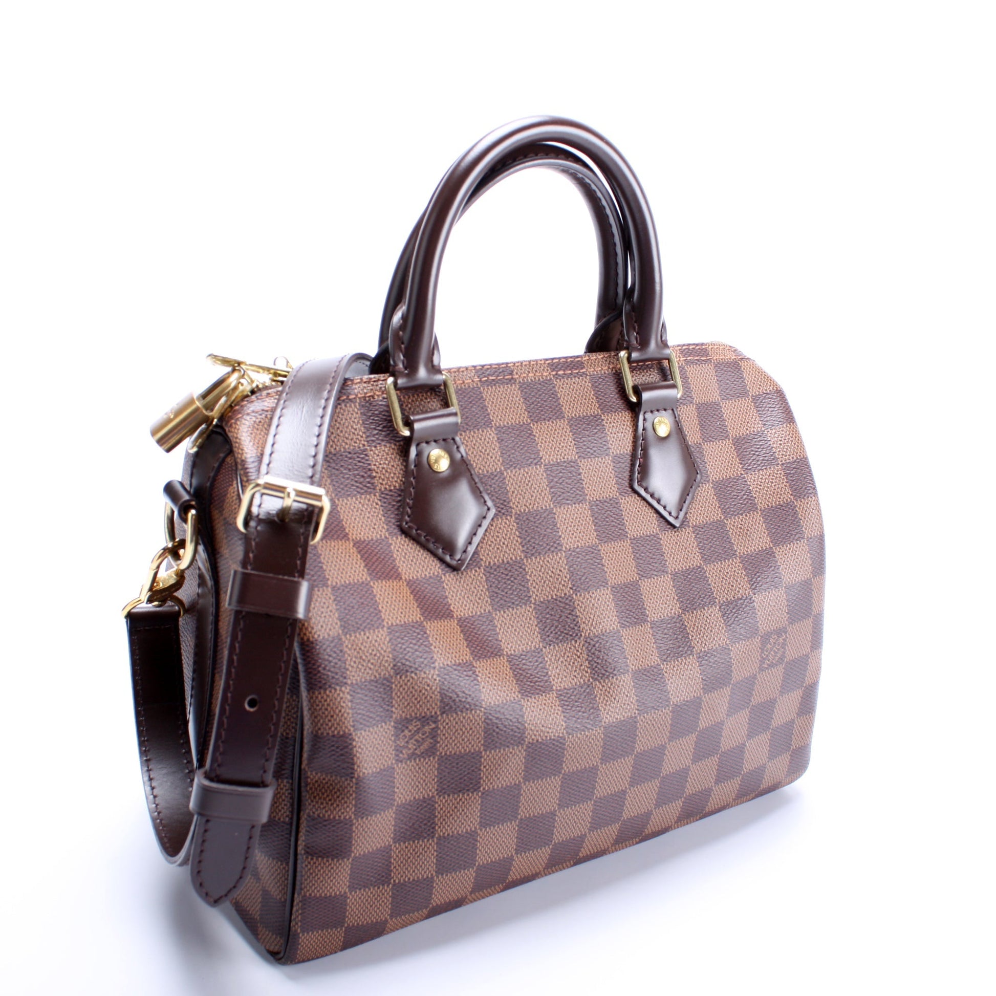Louis Vuitton Speedy 25 Bandouliere Ebene Damier Handbag Ebene 10