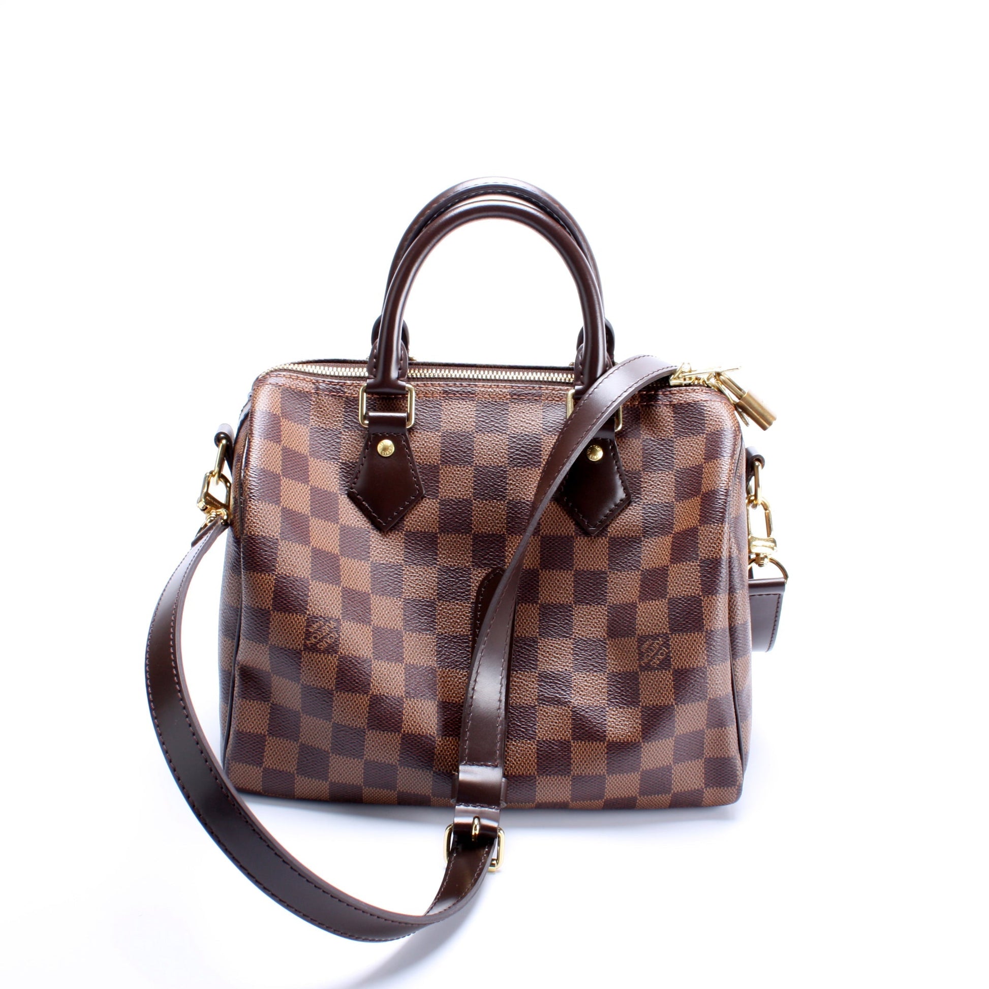 Louis Vuitton Speedy 25 Bandouliere Ebene Damier Handbag Ebene 10