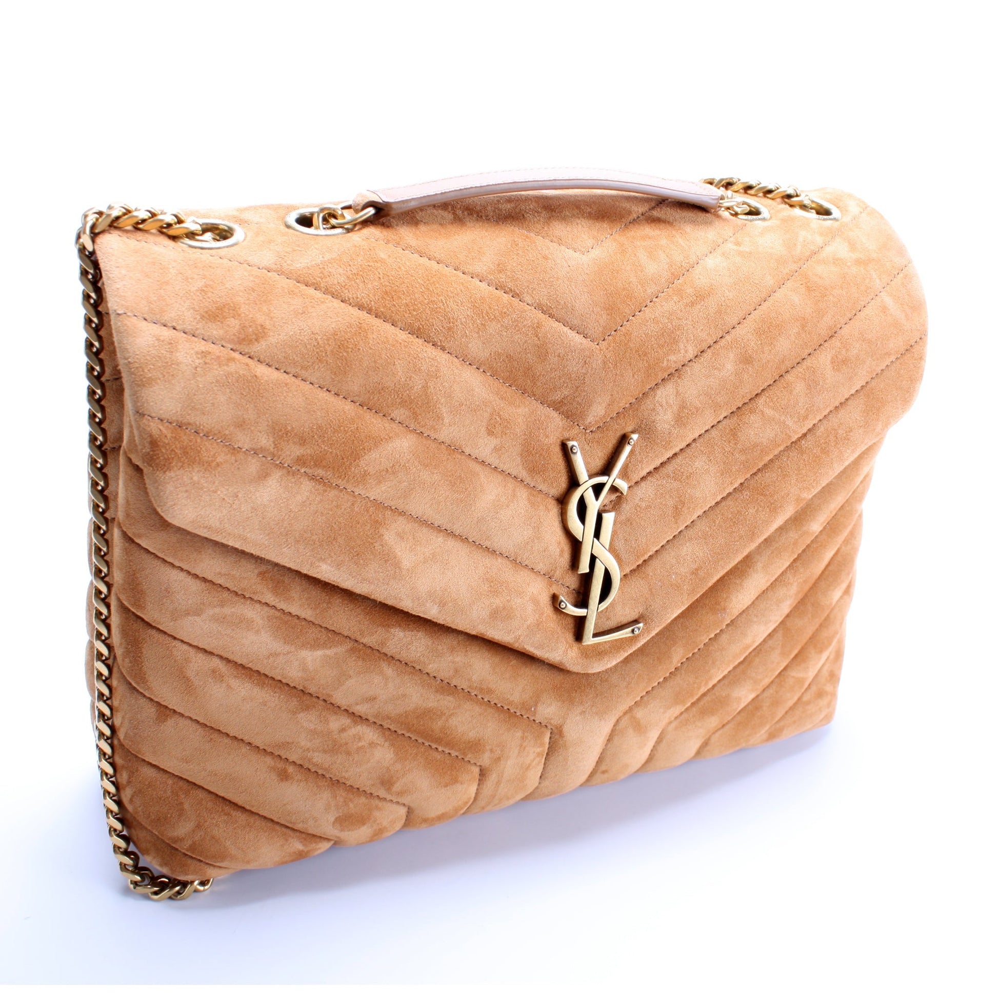 YSL Saint Laurent Saint Laurent Loulou Bag Suede Quilted Travel Bag