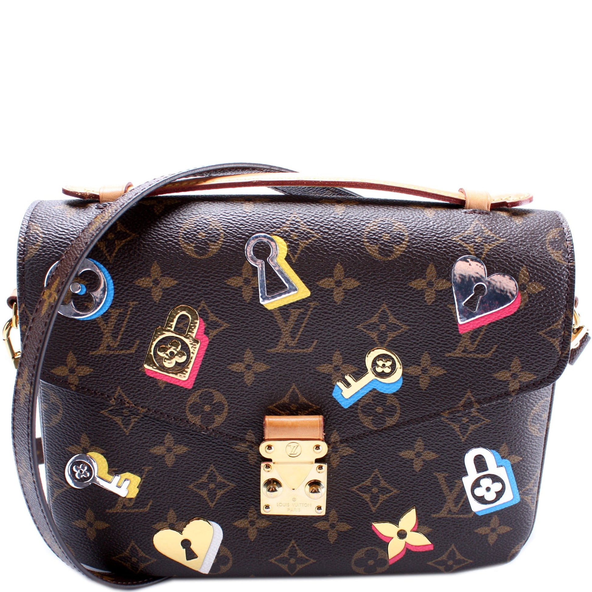 Louis Vuitton Pochette Metis Lovelock Monogram Clutch Bag