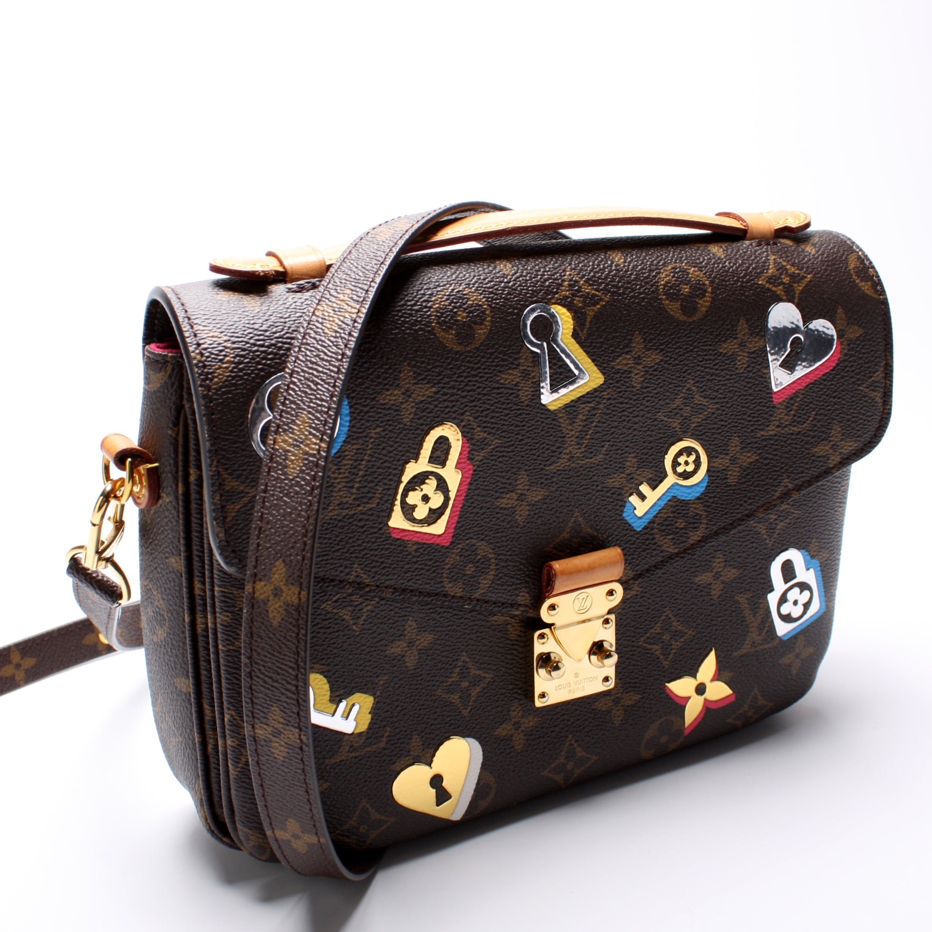 Louis Vuitton Pochette Metis Lovelock Monogram Clutch Bag