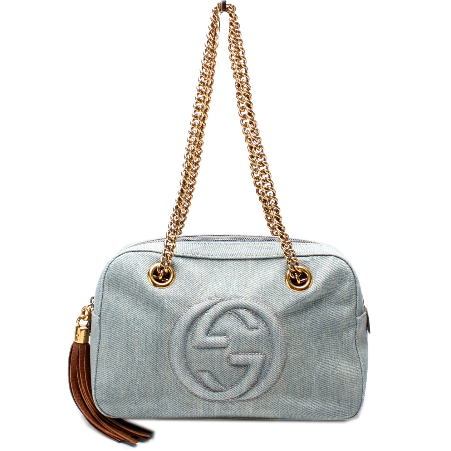 Gucci Soho Denim Chain Shoulder Bag