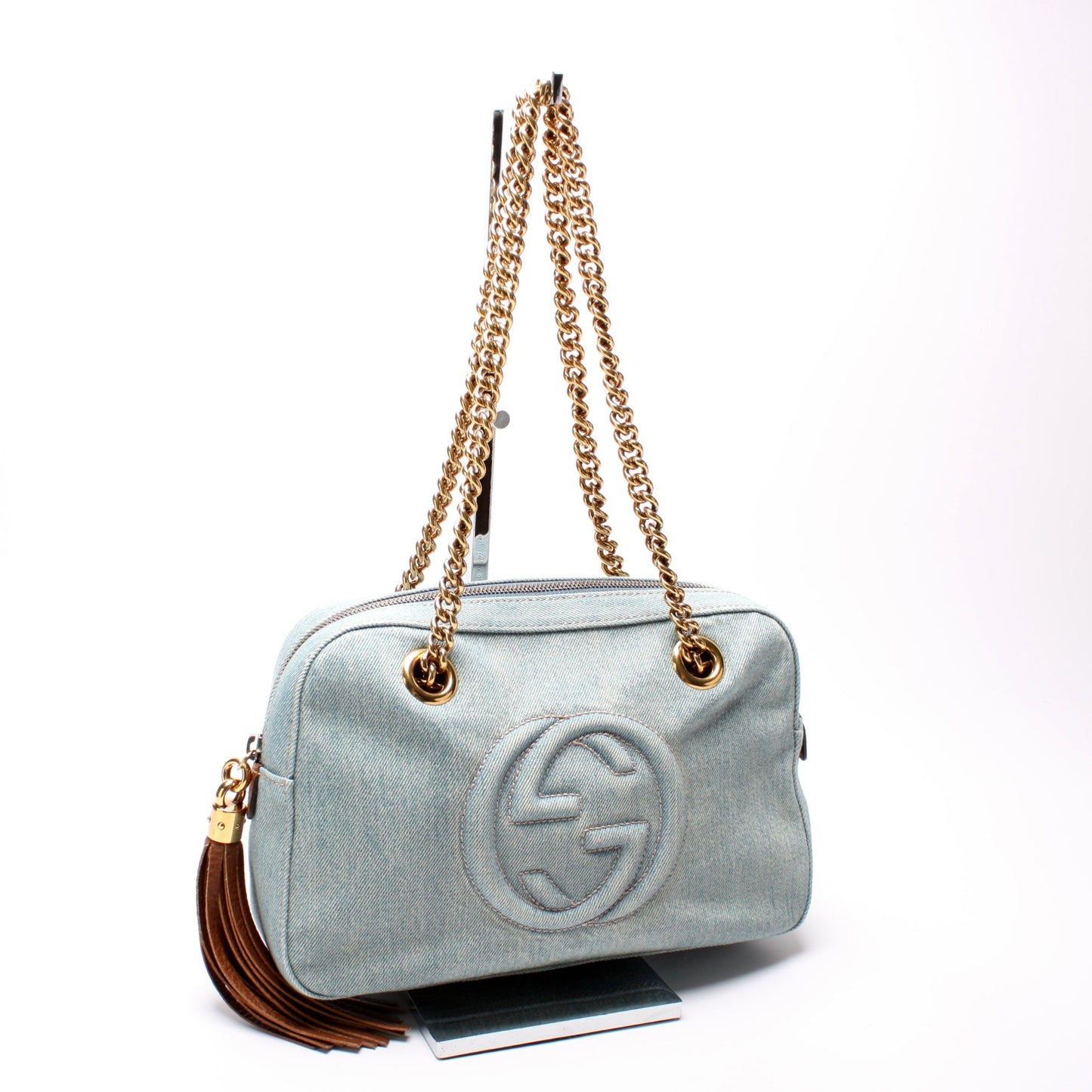 Gucci Soho Denim Chain Shoulder Bag
