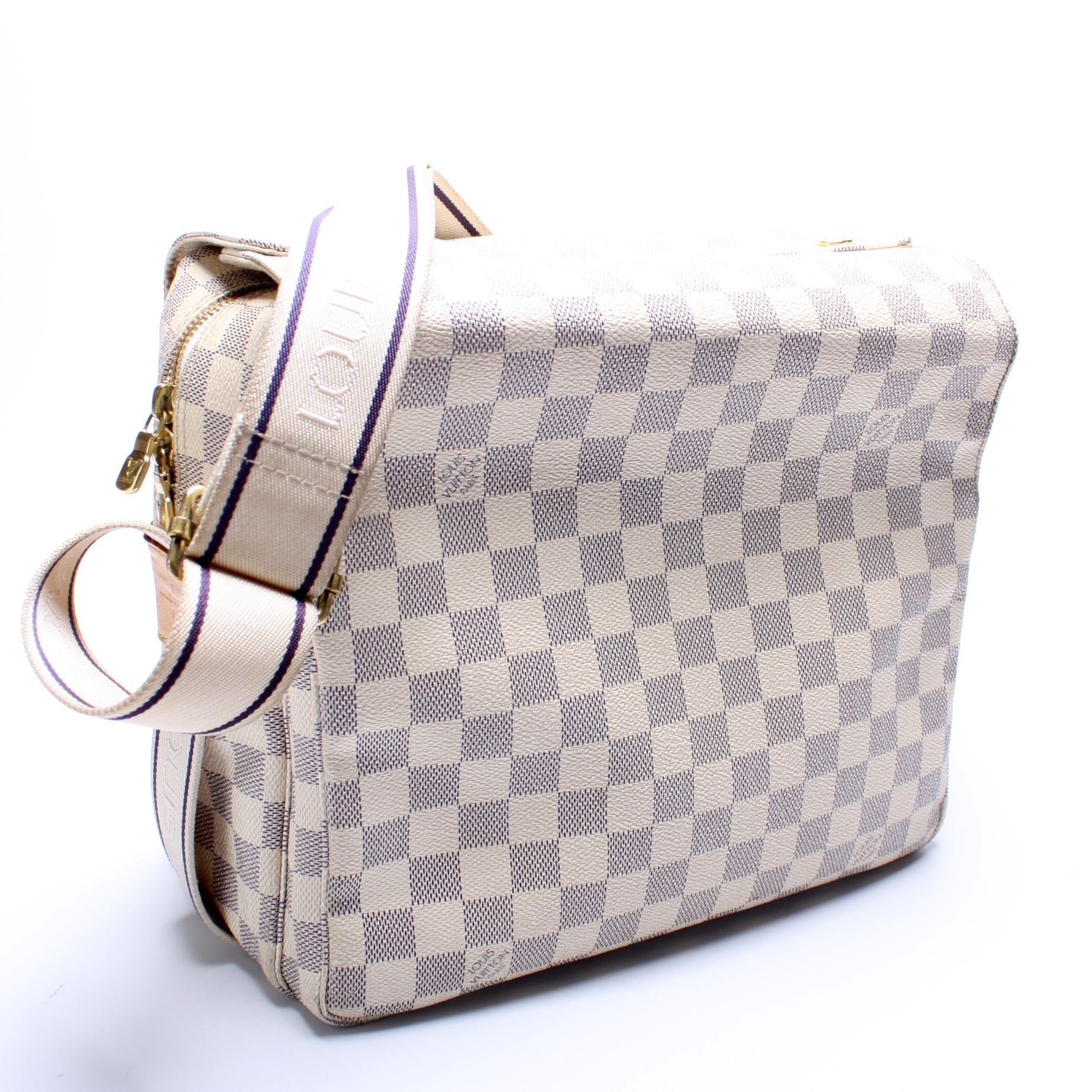 Louis Vuitton Naviglio Messenger Azur Damier Crossbody Bag
