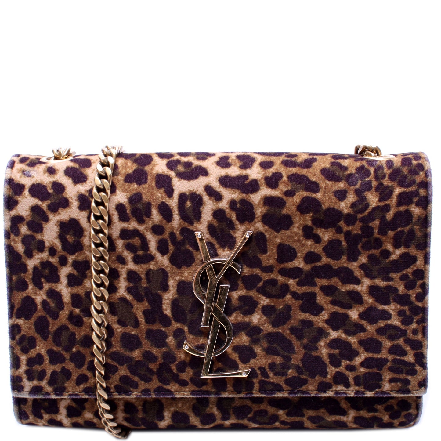 YSL Saint Laurent Saint Laurent Kate Wallet Leopard Bag Chain Travel Bag
