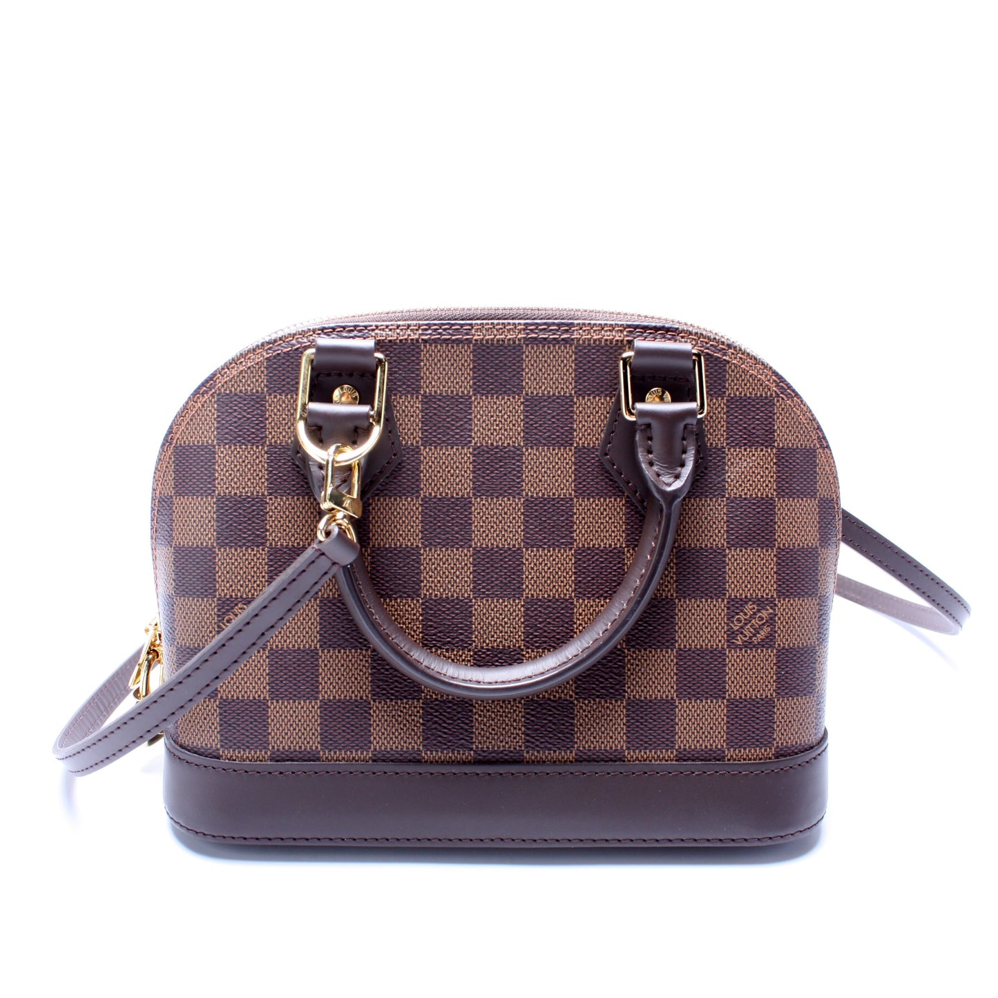 Louis Vuitton Alma BB Ebene Damier Handbag Ebene 12