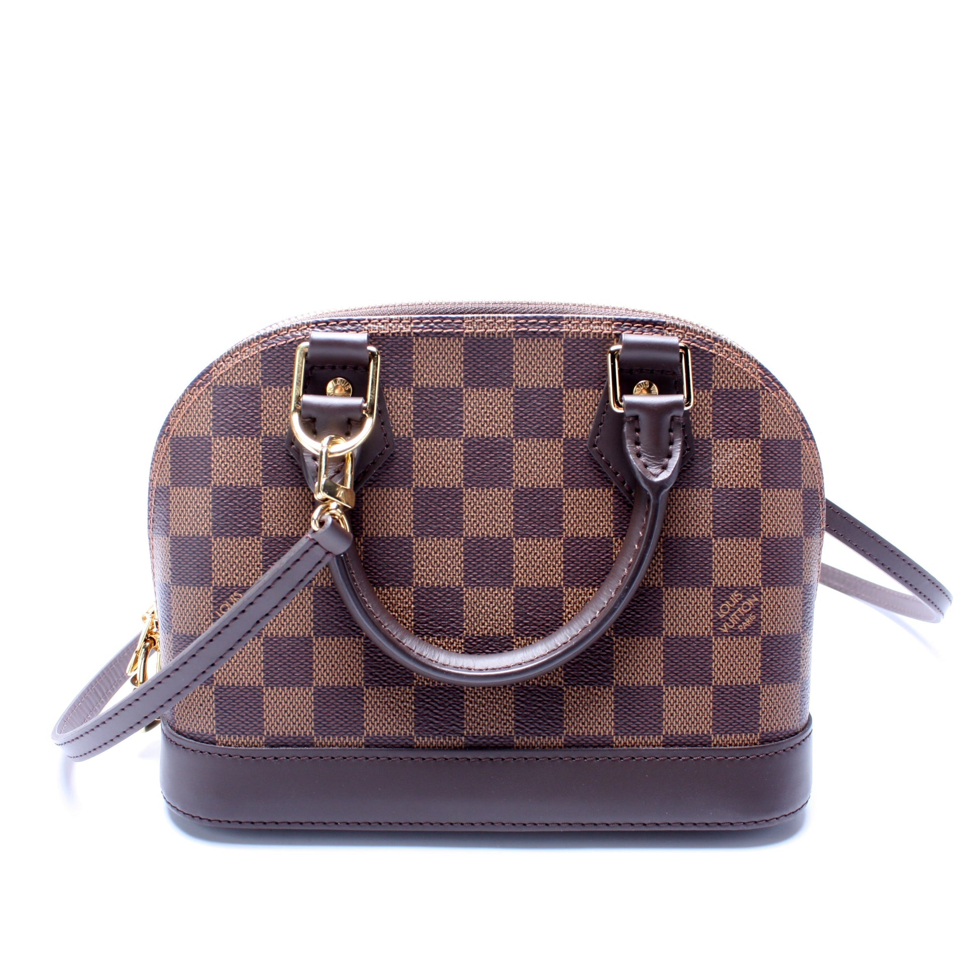 Louis Vuitton Alma BB Ebene Damier Handbag Ebene 12