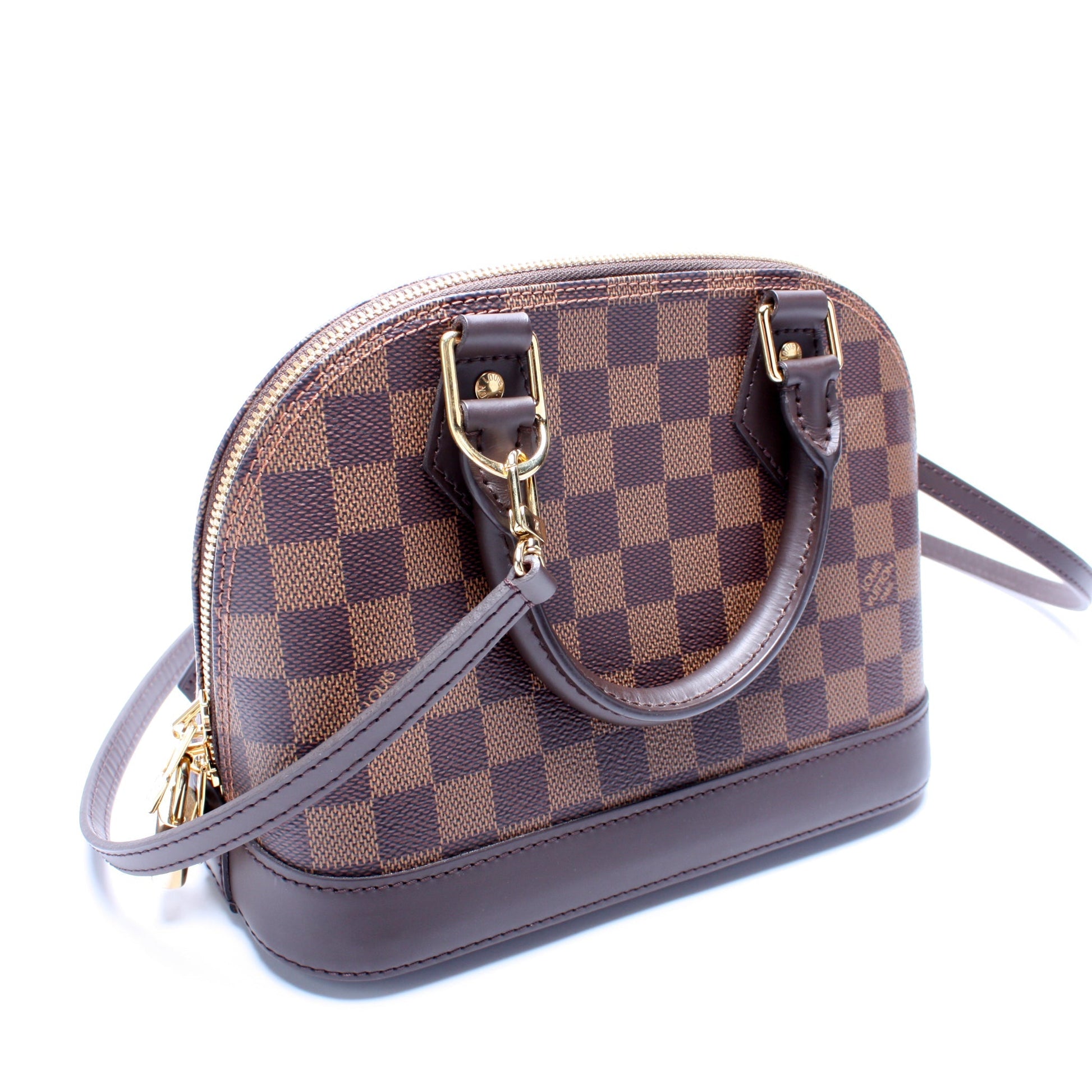 Louis Vuitton Alma BB Ebene Damier Handbag Ebene 12