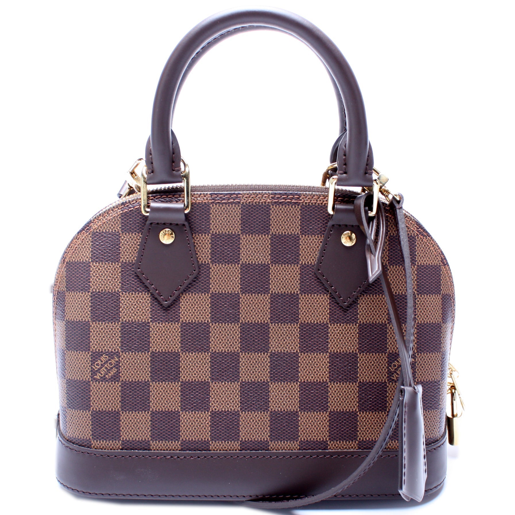 Louis Vuitton Alma BB Ebene Damier Handbag Ebene 12