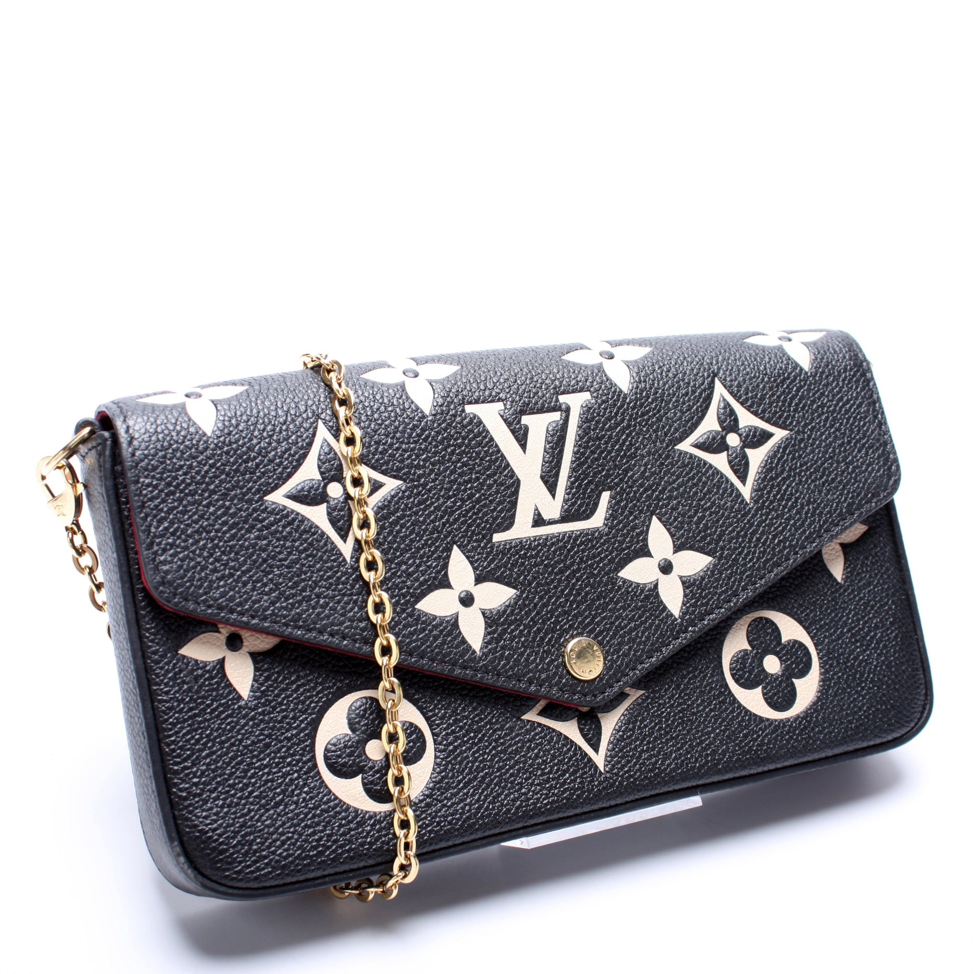 Louis Vuitton Pochette Felicie Bicolor Empreinte Clutch Bag