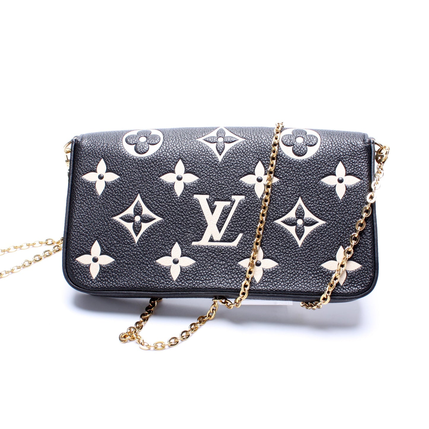 Louis Vuitton Pochette Felicie Bicolor Empreinte Clutch Bag