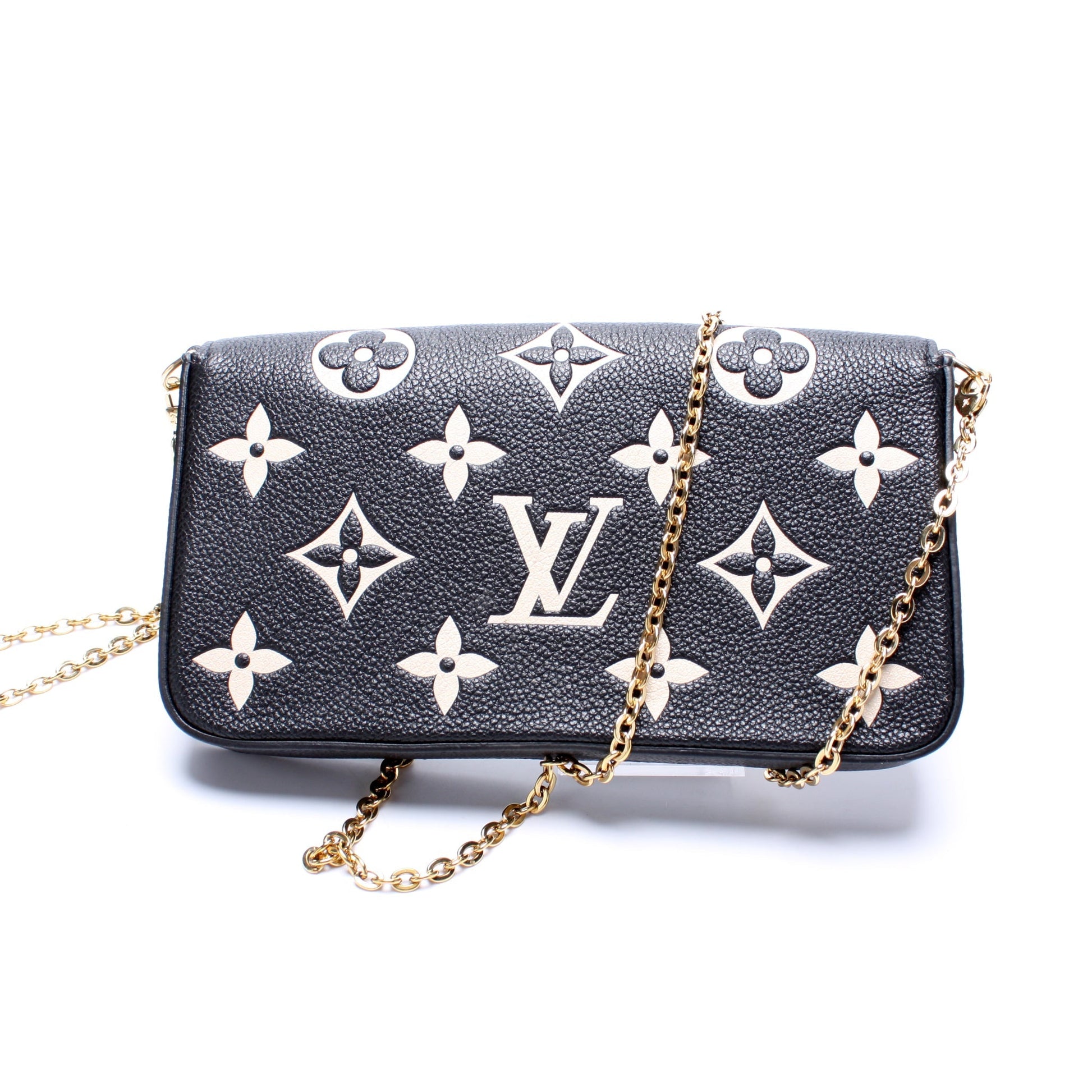 Louis Vuitton Pochette Felicie Bicolor Empreinte Clutch Bag