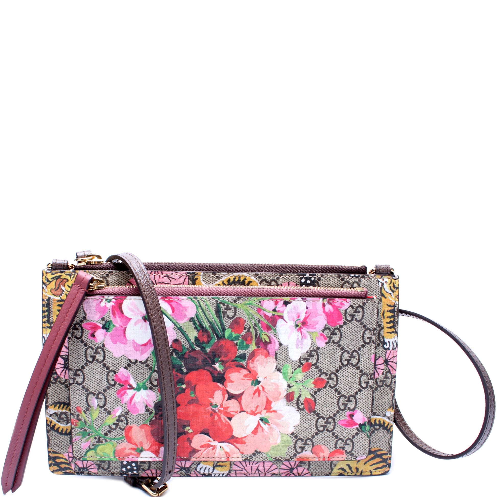 Gucci GG Supreme Blooms Bengal Double Shoulder Bag