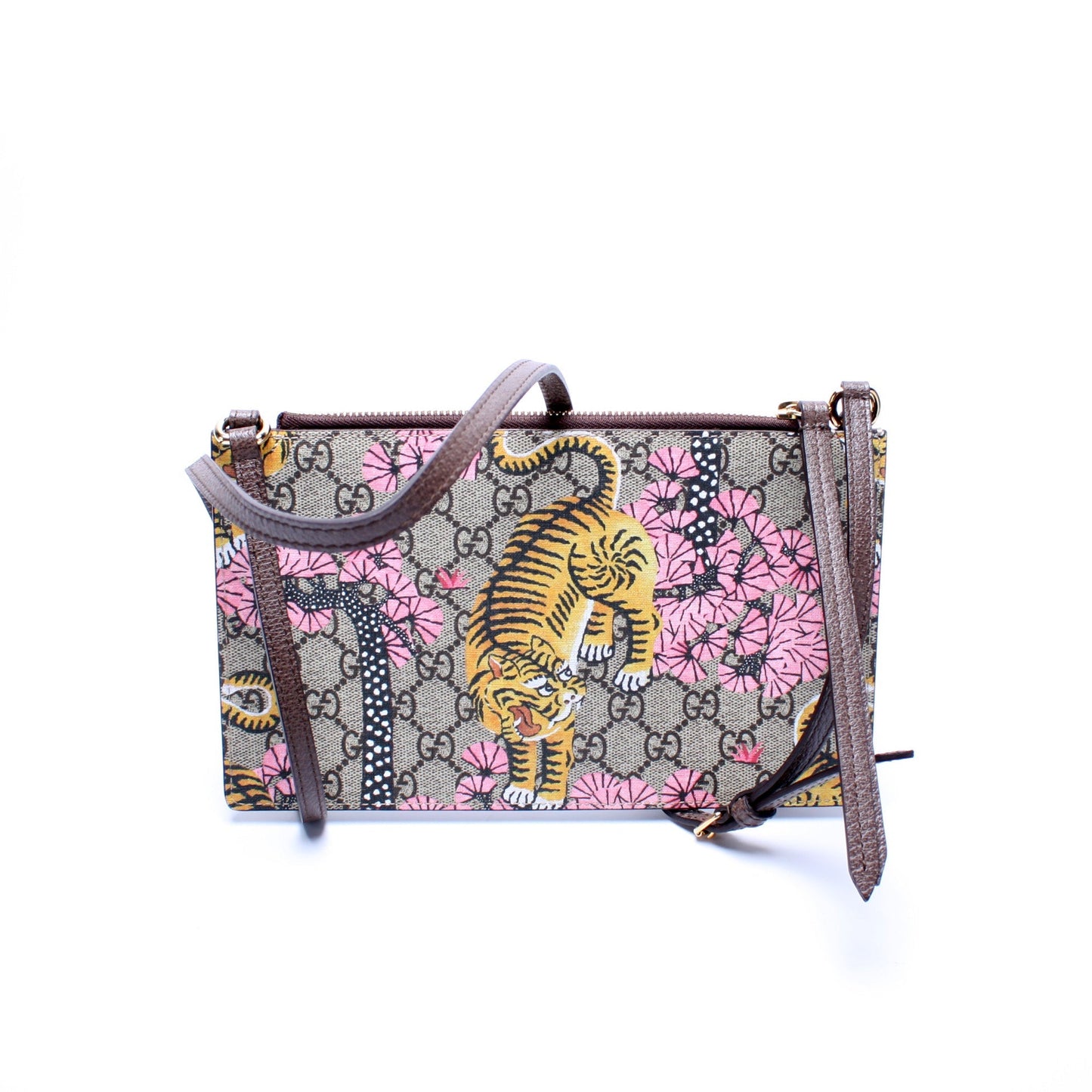 Gucci GG Supreme Blooms Bengal Double Shoulder Bag
