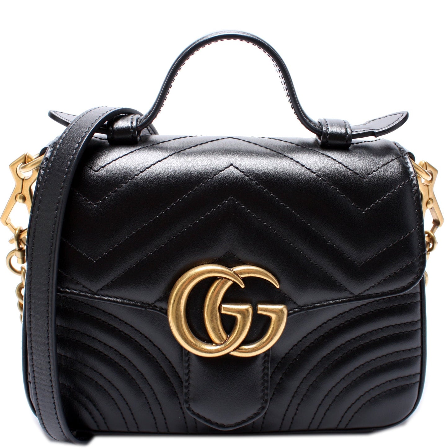 Gucci Marmont Mini Top Handle Travel Bag Handle 2