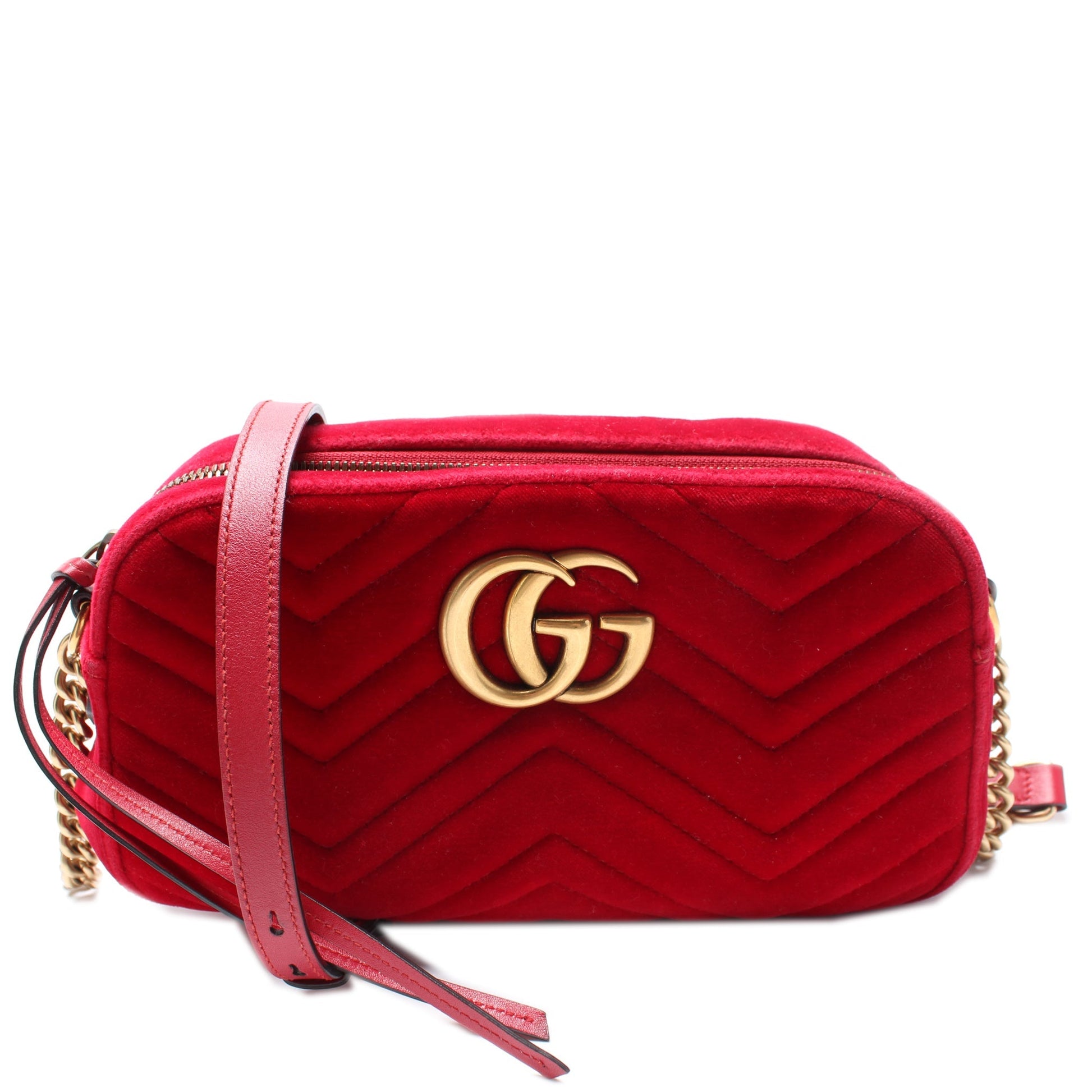 Gucci Marmont Velvet Camera Small Travel Bag