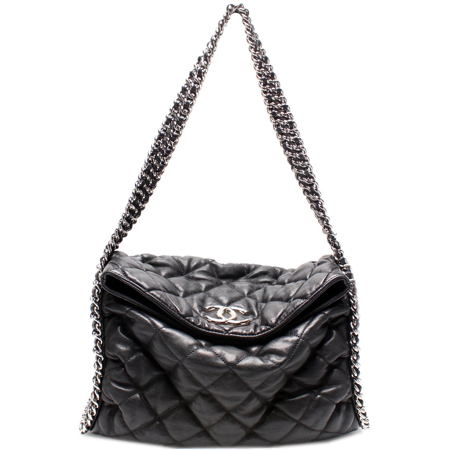 Chanel Around Hobo Lambskin 15M Shoulder Bag