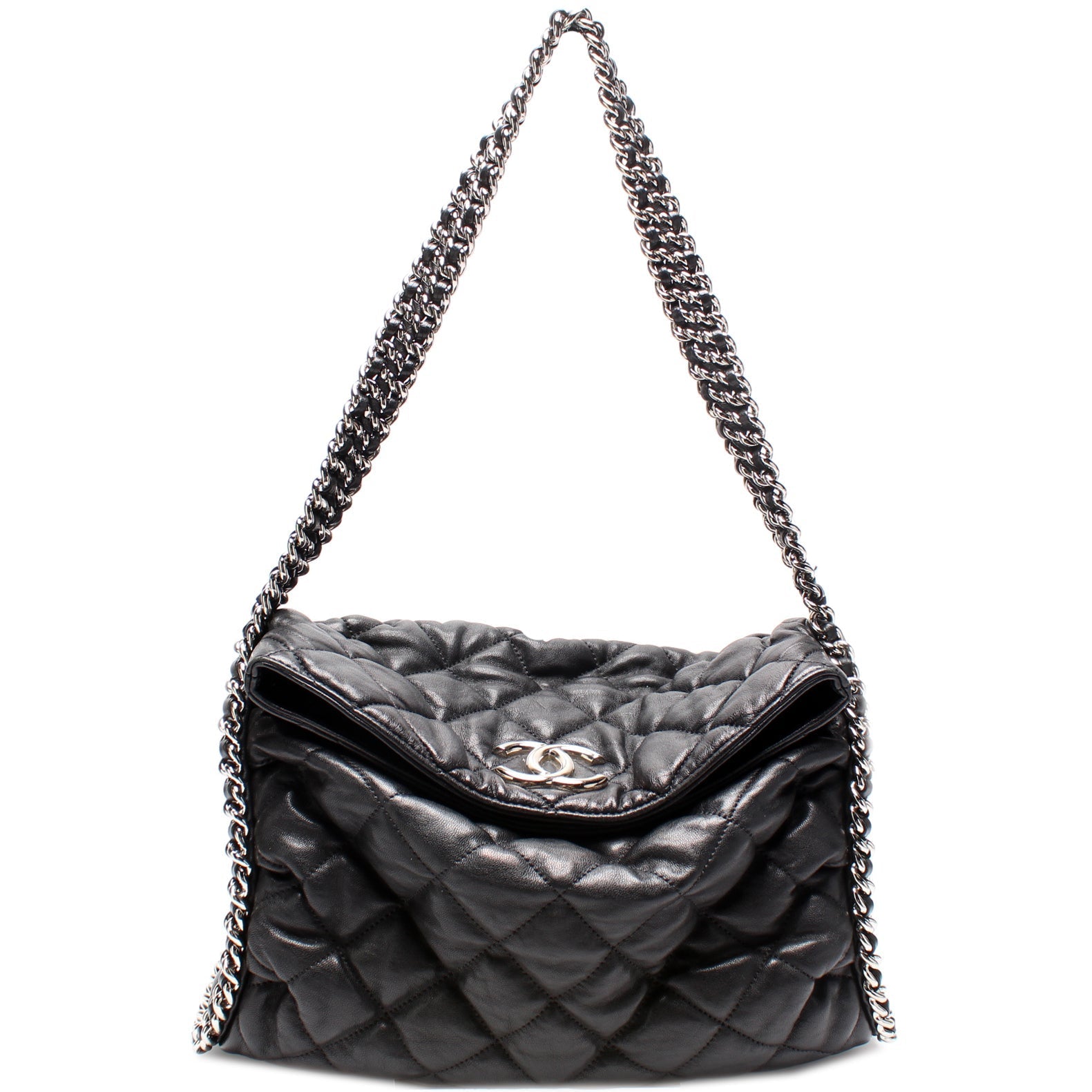 Chanel Around Hobo Lambskin 15M Shoulder Bag