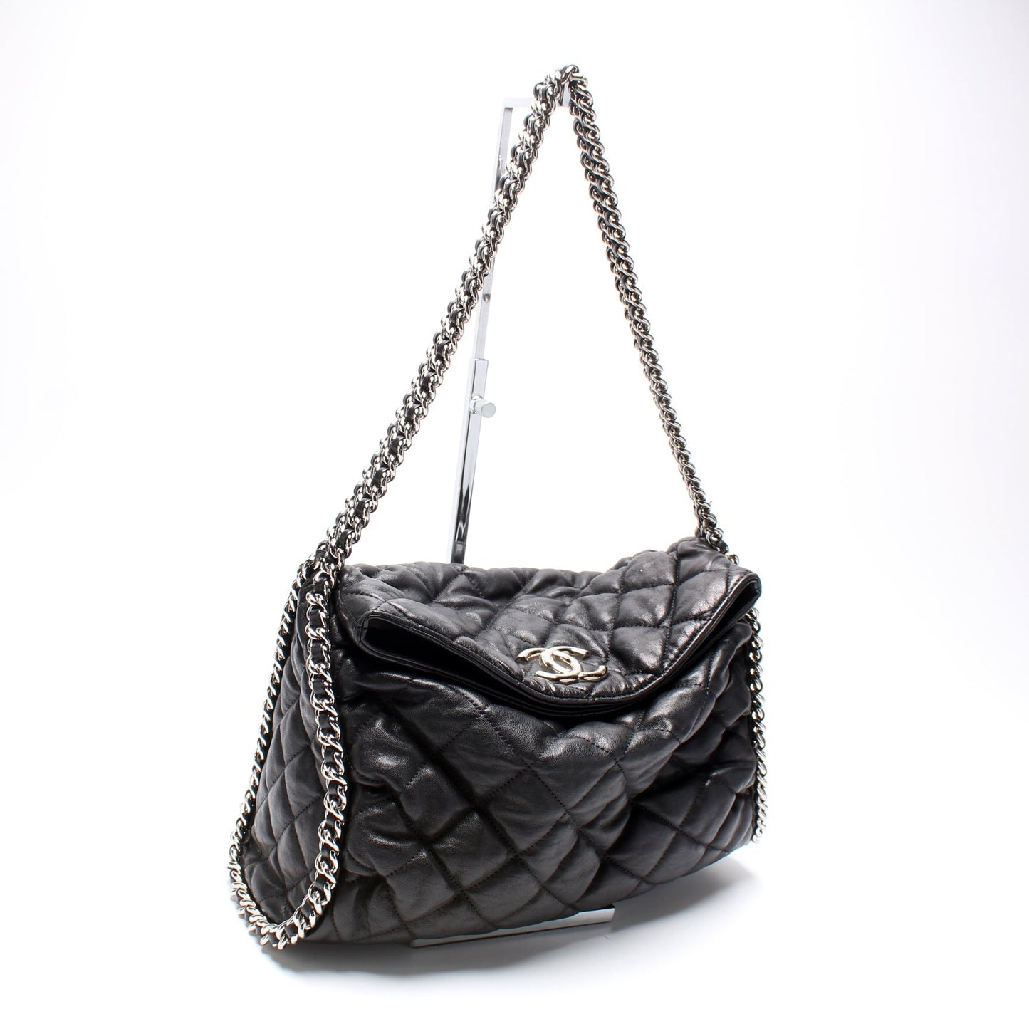 Chanel Around Hobo Lambskin 15M Shoulder Bag