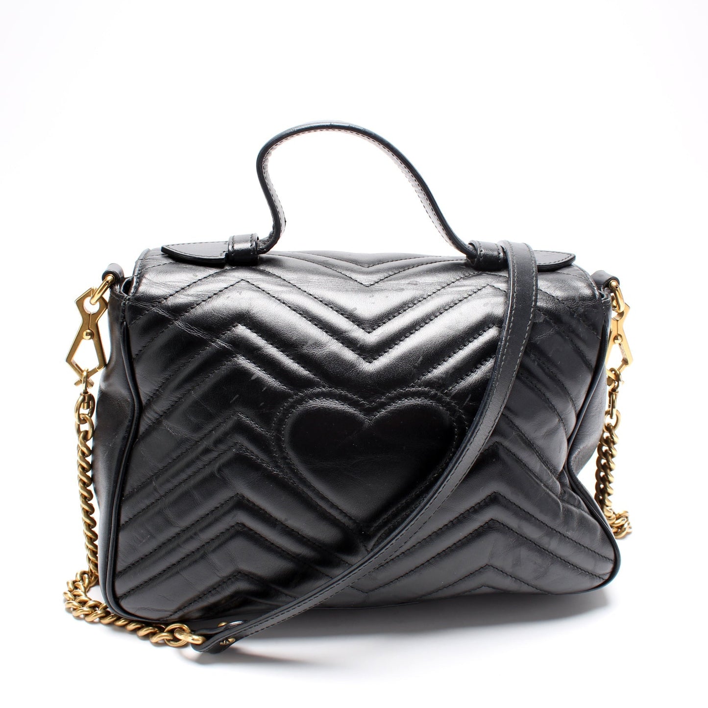 Gucci GG Marmont Small Top Handle Travel Bag Handle 1