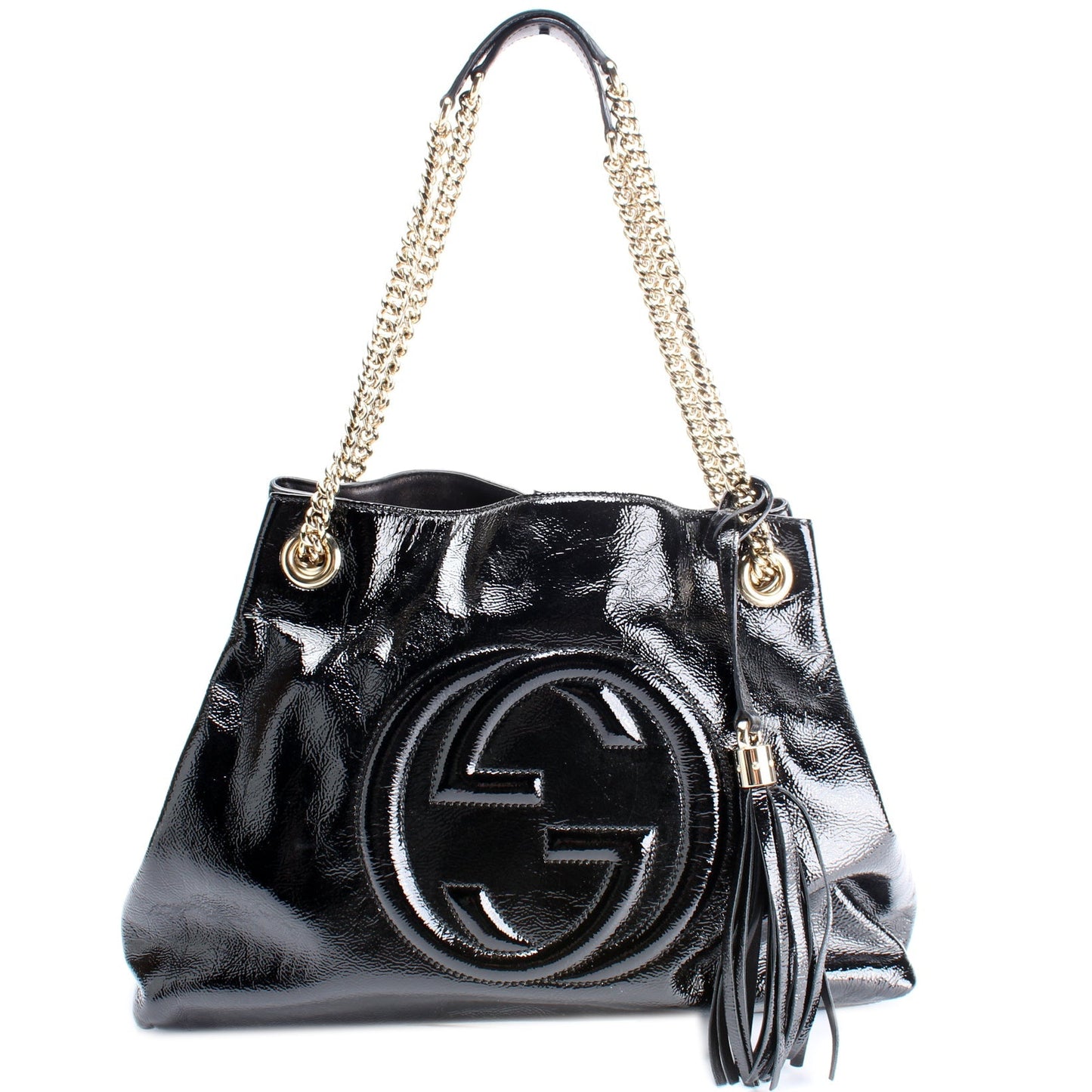 Gucci Soho Leather Patent Medium Shoulder Bag