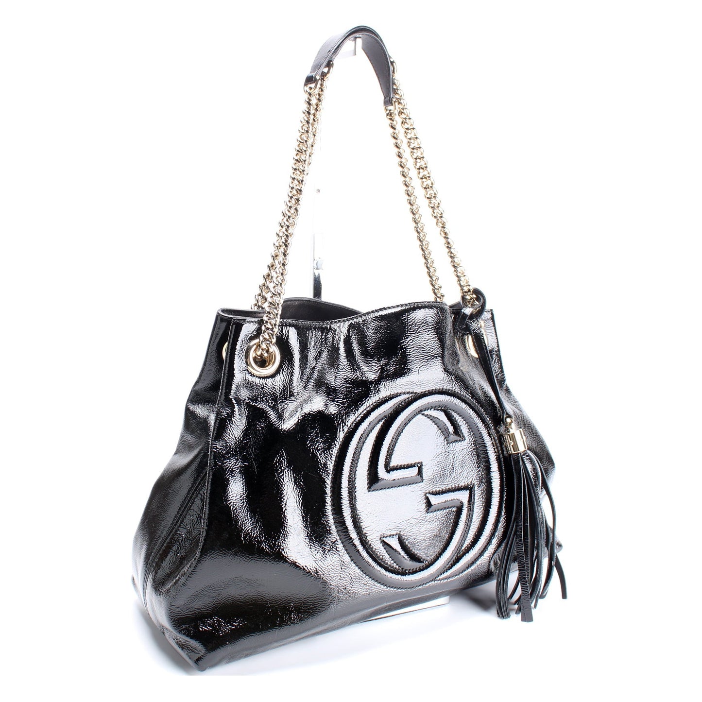 Gucci Soho Leather Patent Medium Shoulder Bag