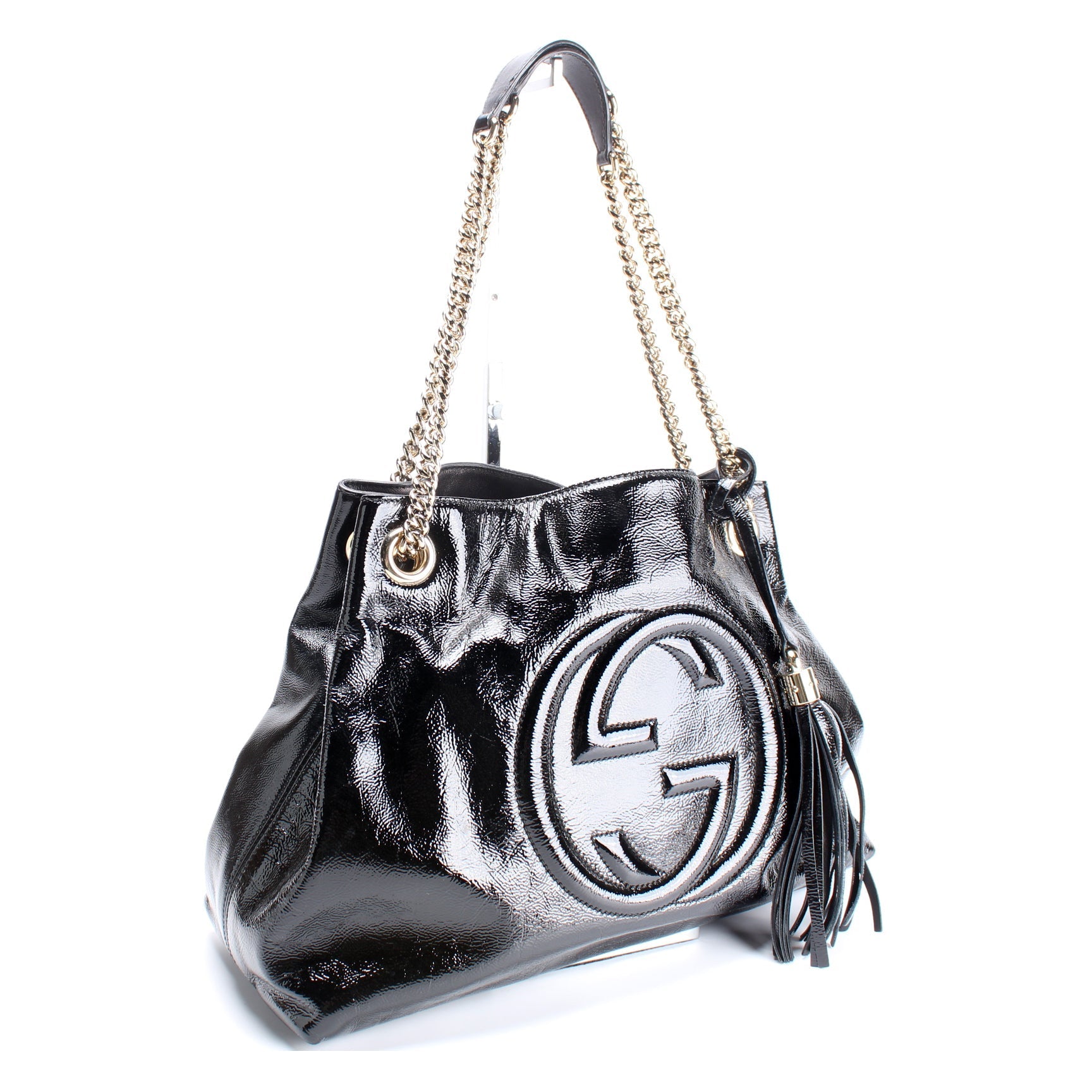 Gucci Soho Leather Patent Medium Shoulder Bag