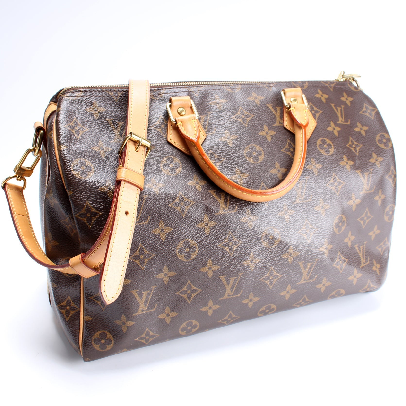 Louis Vuitton Speedy 35 Bandouliere Monogram Handbag Monogram 8