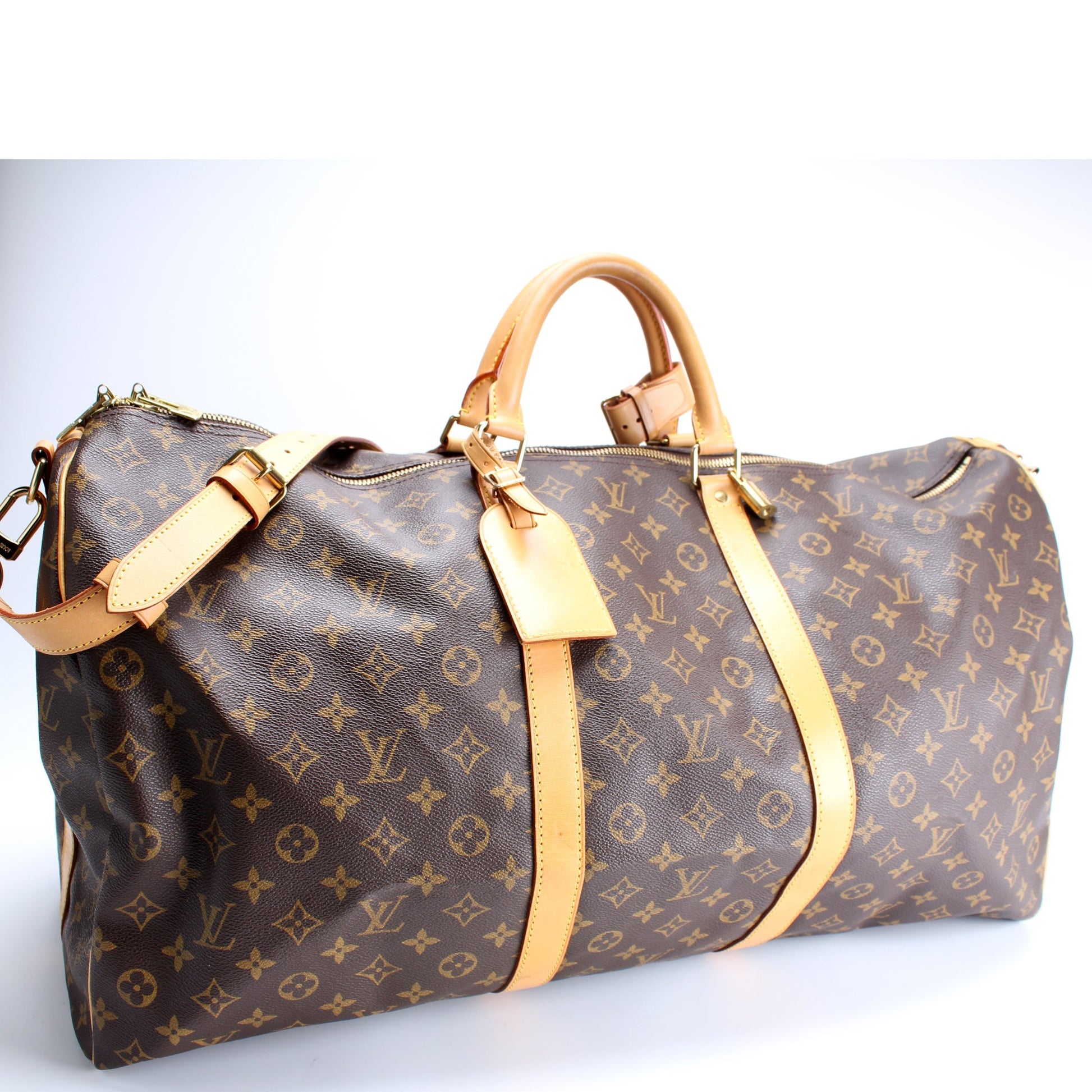 Louis Vuitton Keepall 60 Bandouliere Monogram Travel Bag Monogram 38