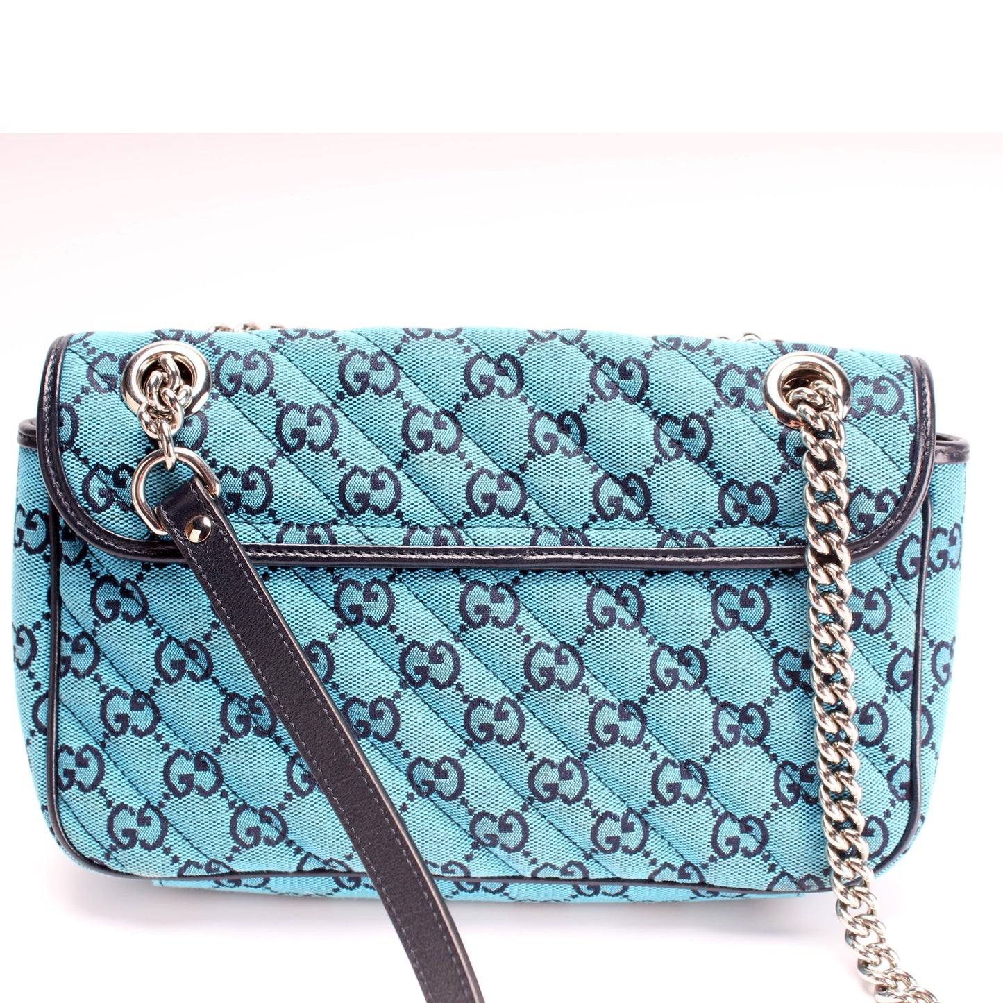Gucci Marmont Quilted Canvas Small Flap Shoulder Bag