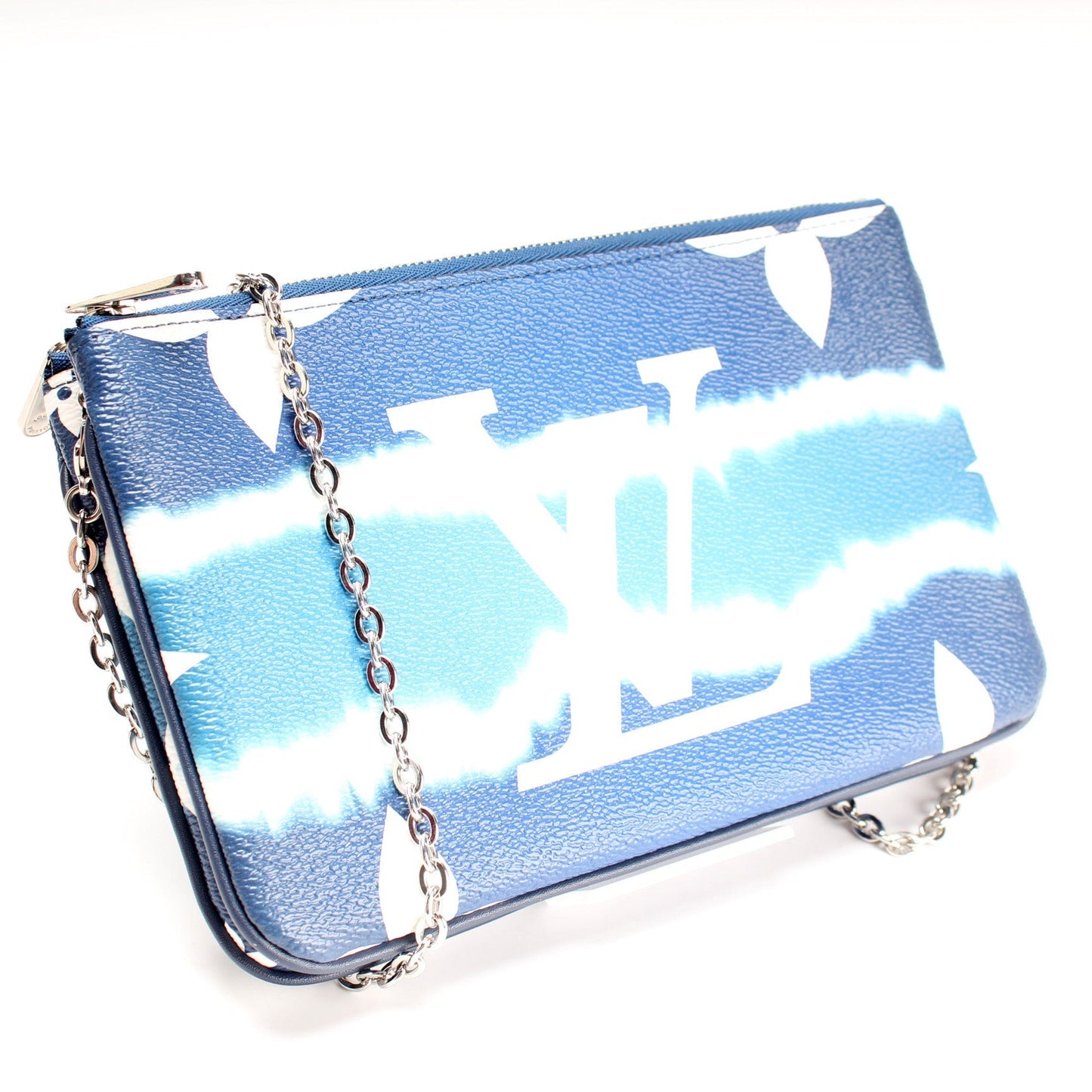 Louis Vuitton Double Zip Pochette Escale Monogram Clutch Bag