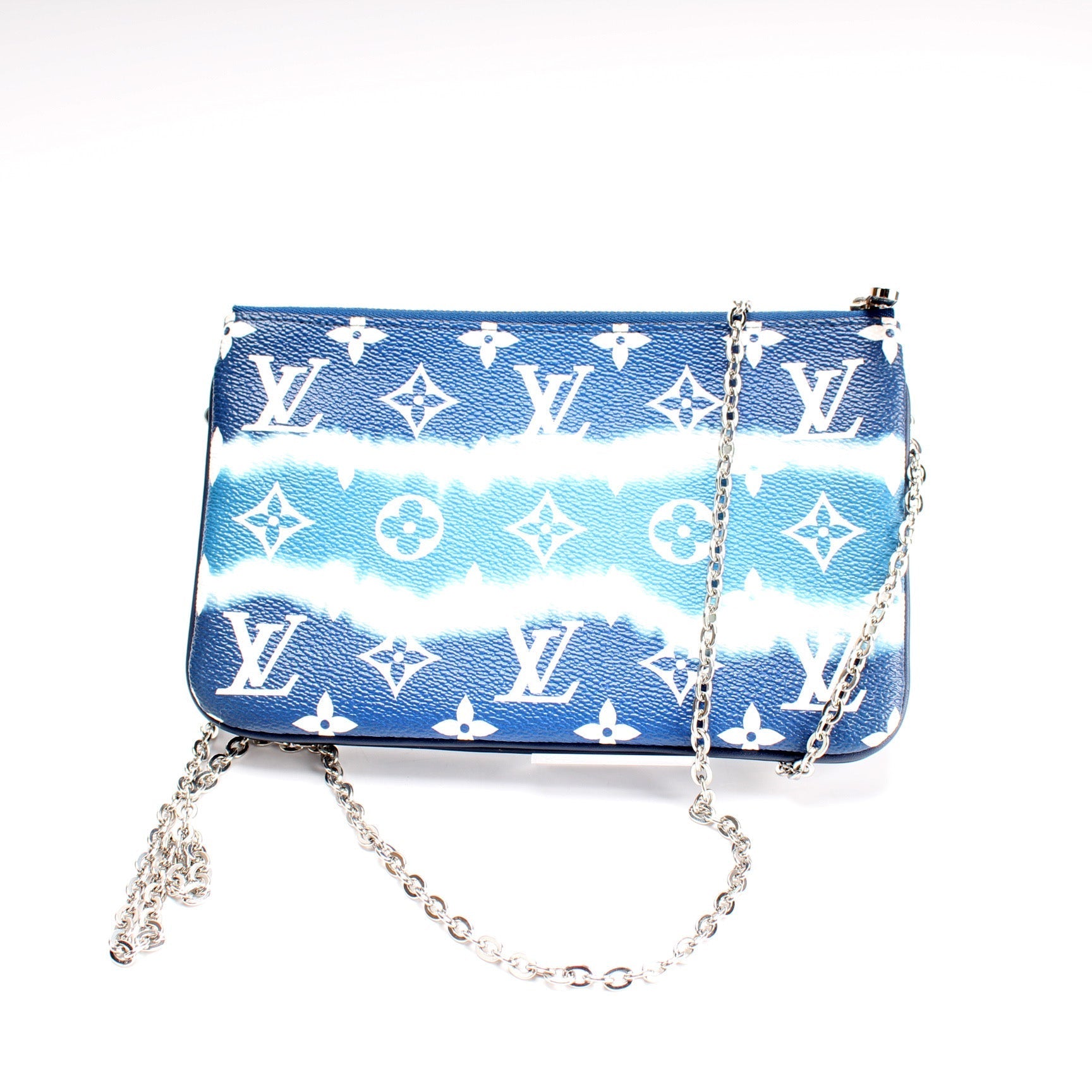 Louis Vuitton Double Zip Pochette Escale Monogram Clutch Bag
