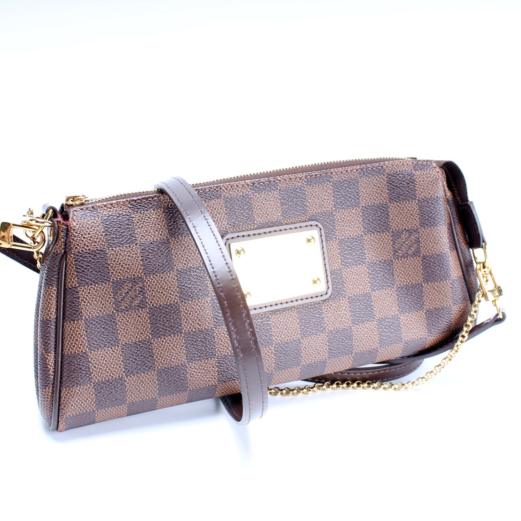 Louis Vuitton Eva Ebene Damier Clutch Bag Ebene 33