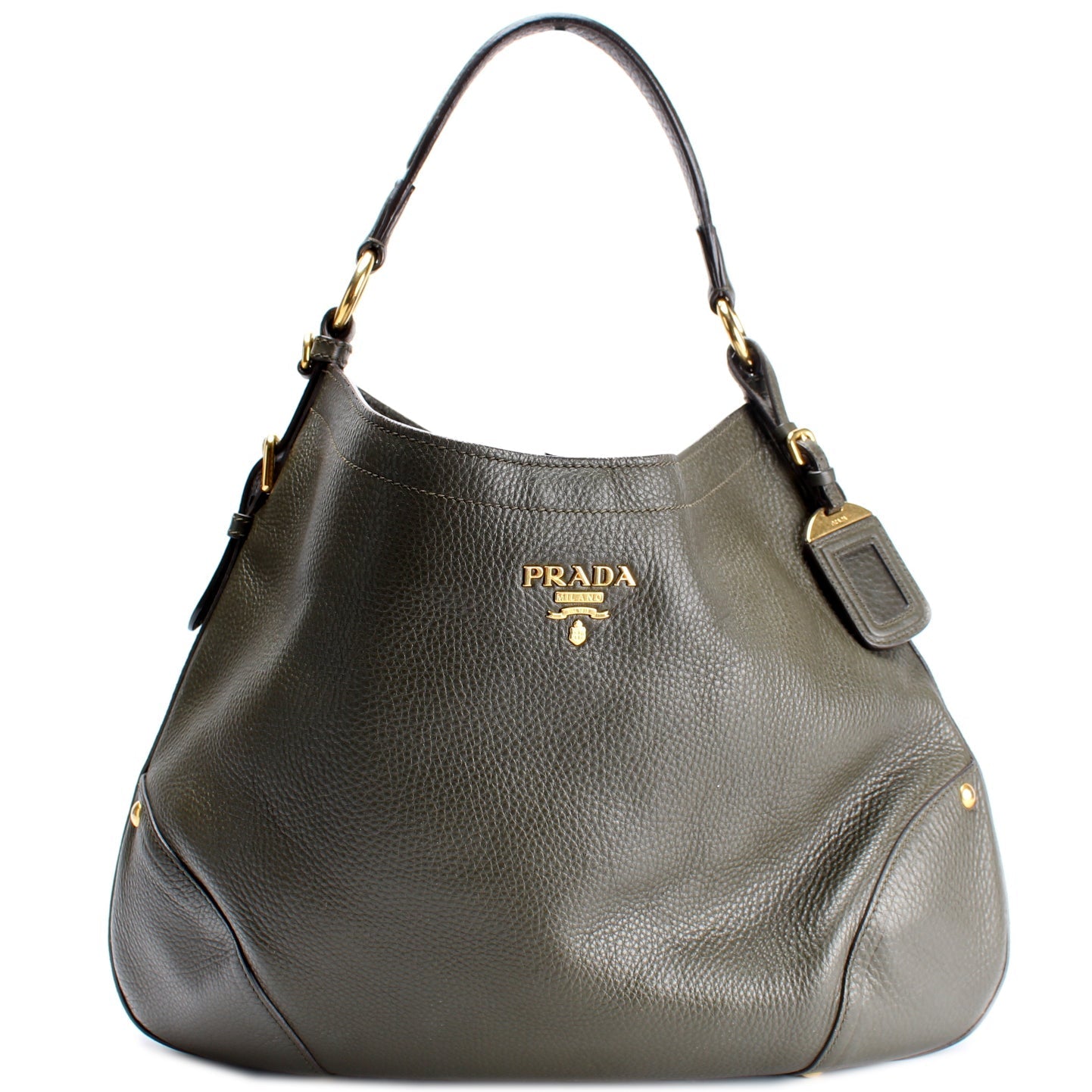 Prada Vitello Daino Snap Hobo Bag Travel Bag